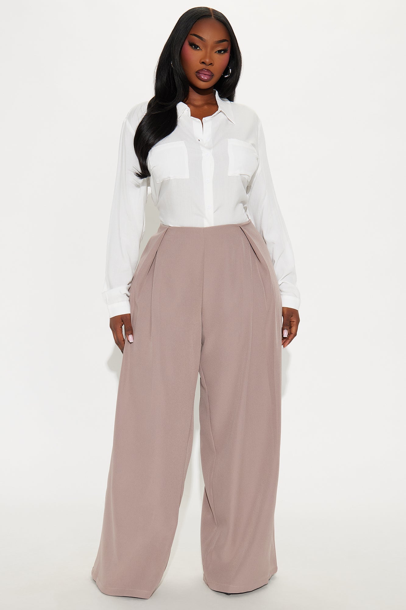 Eyes Set On You Pleated Wide LegTrouser Pant 33 - Orchid