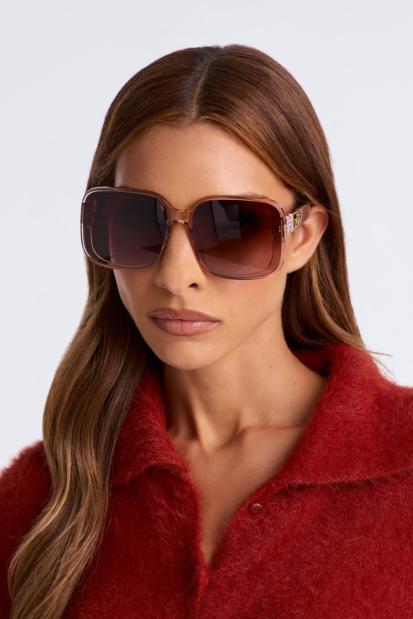 Sunny Side Square Sunglasses - Nude