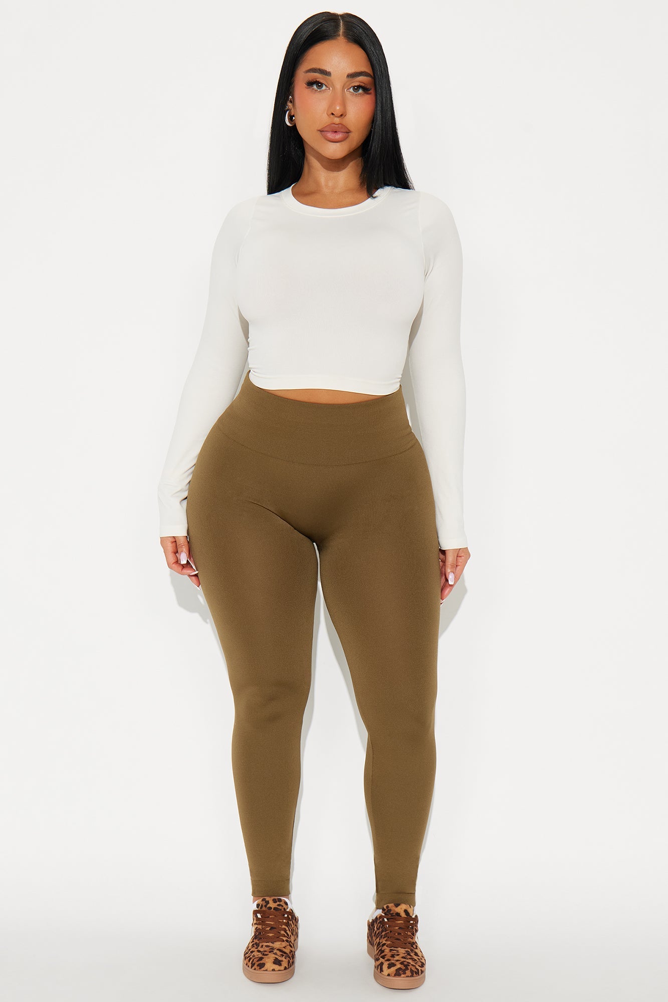 Smooth It Out High Rise Legging - Dark Olive