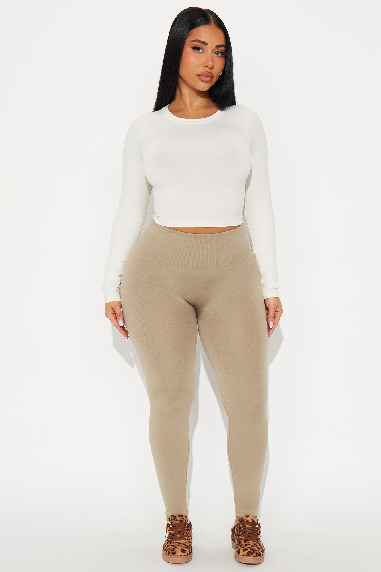 Smooth It Out High Rise Legging - Stone