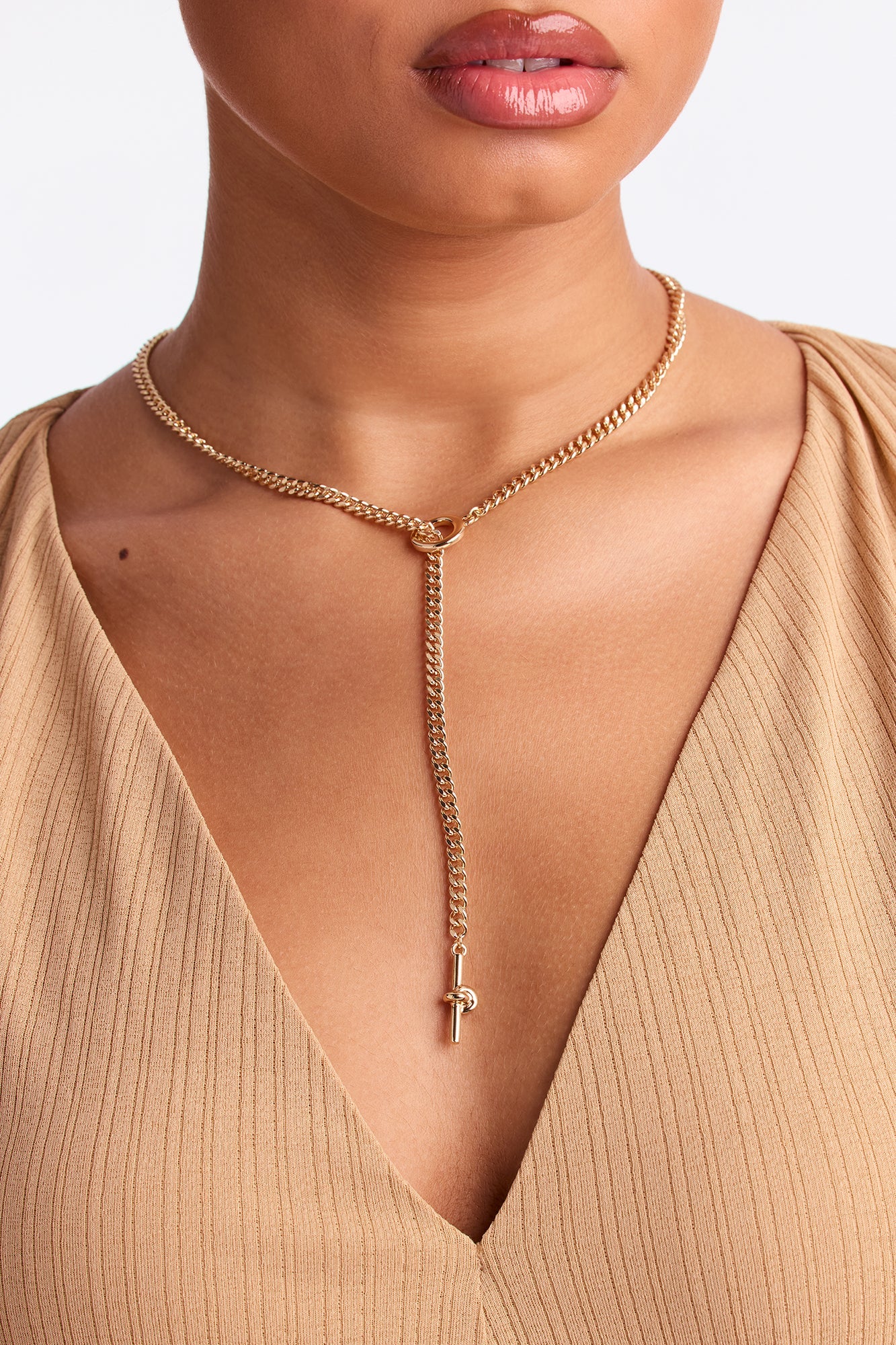 Up To You Lariat Necklace - Gold