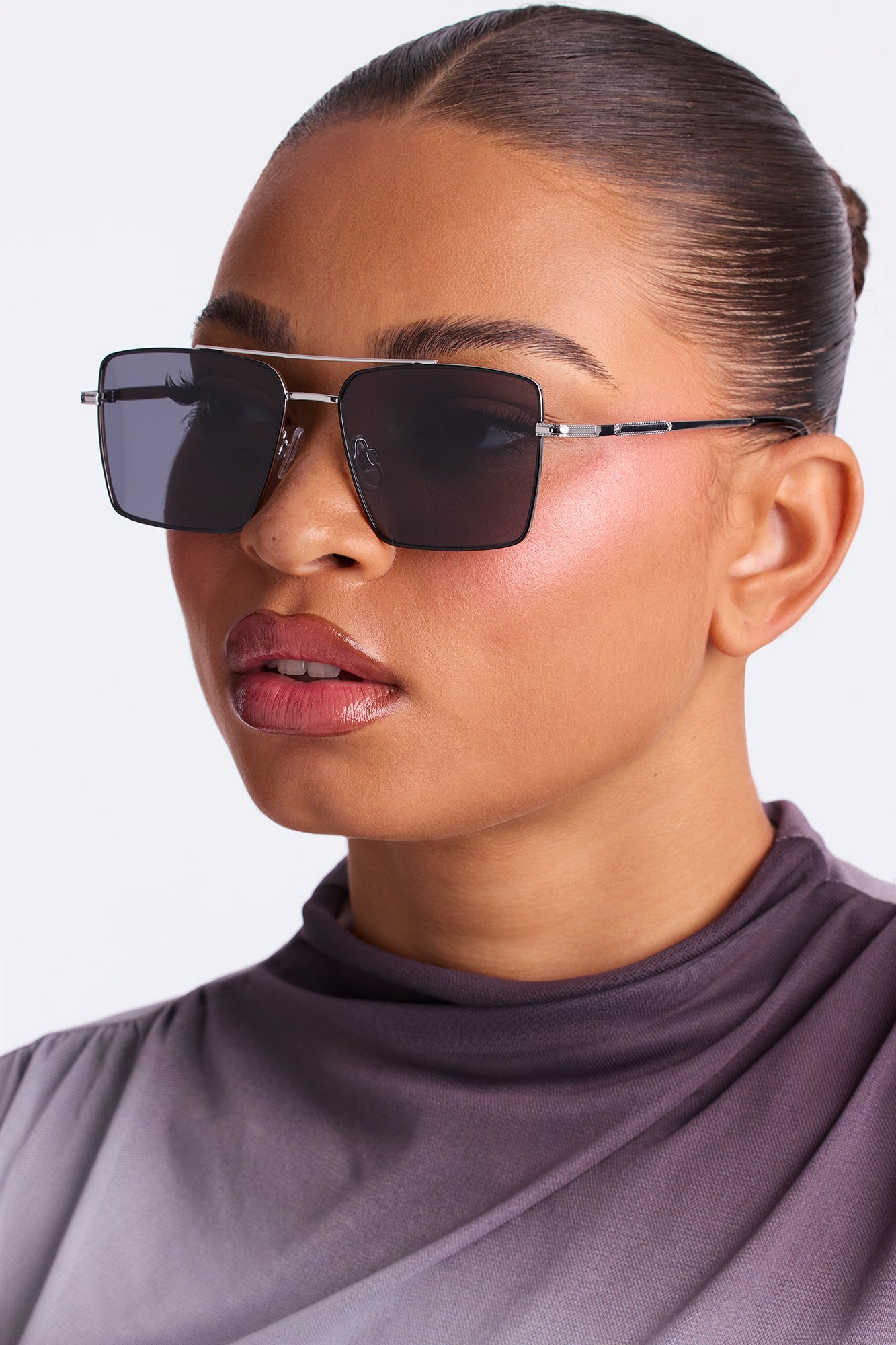 No New Friends Sunglasses - Black/Silver