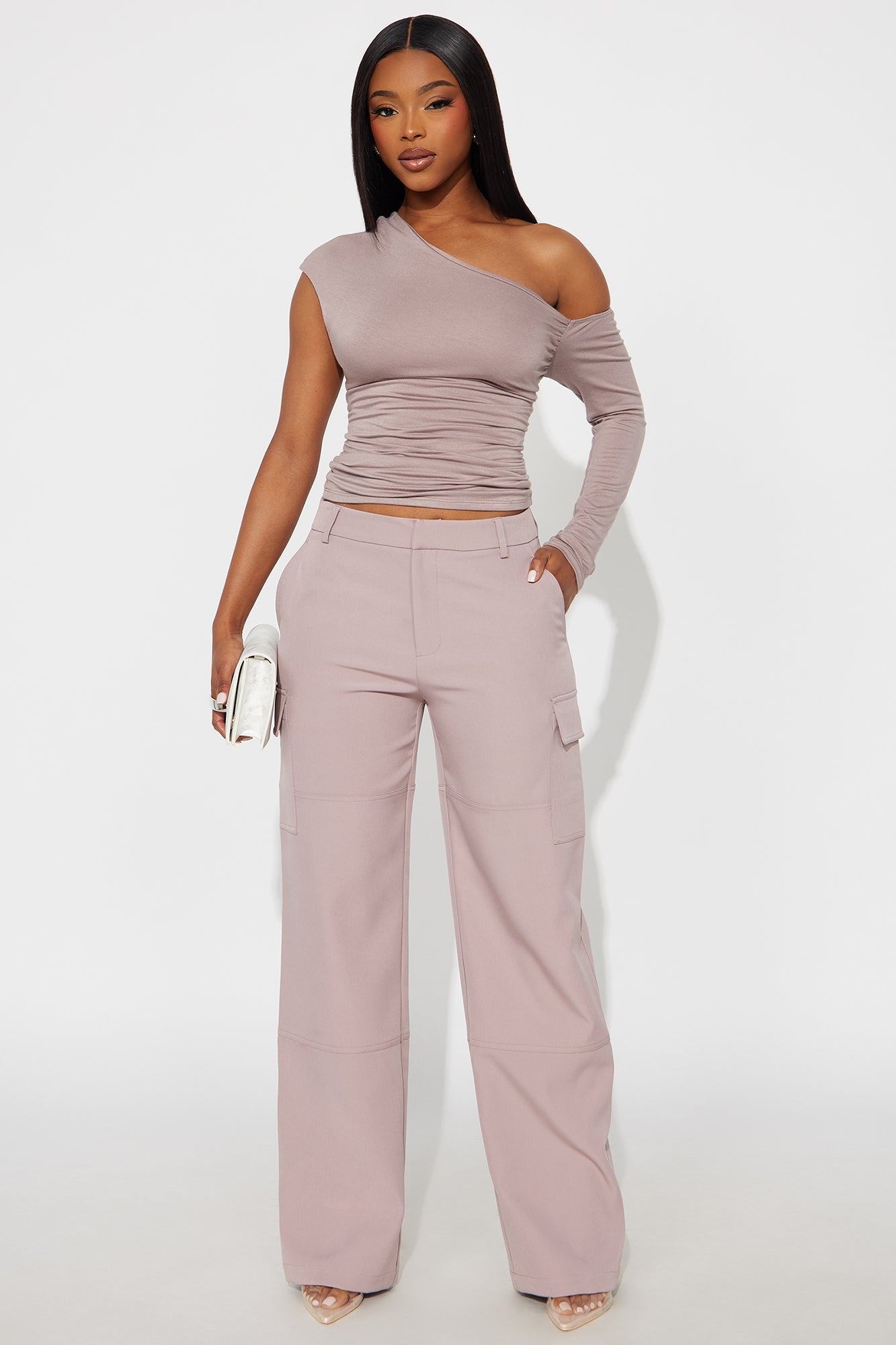 No Chill Wide Leg Cargo Pant 32″ - Orchid