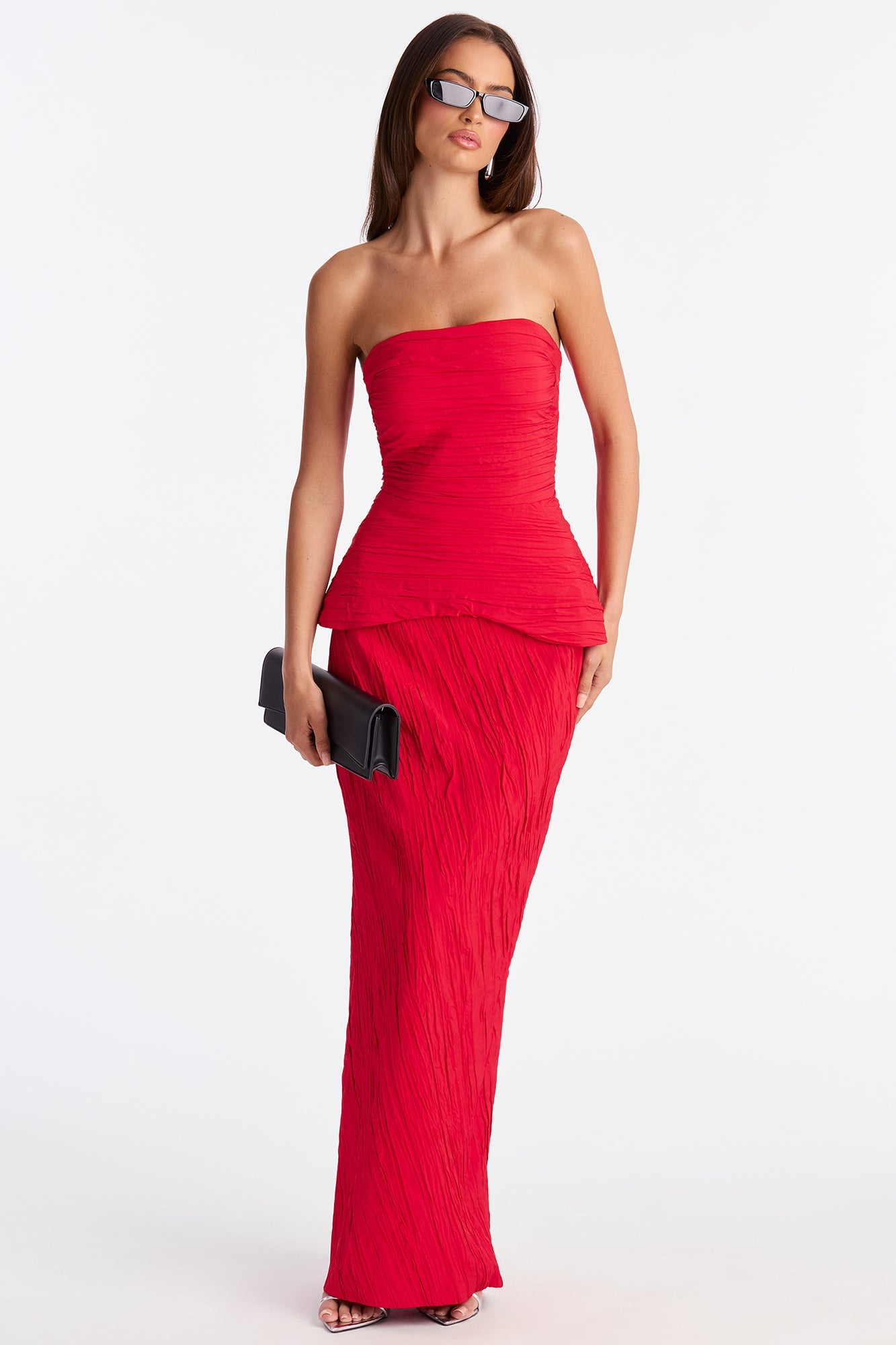 Cannot Be Tamed Pleated Gown - Red