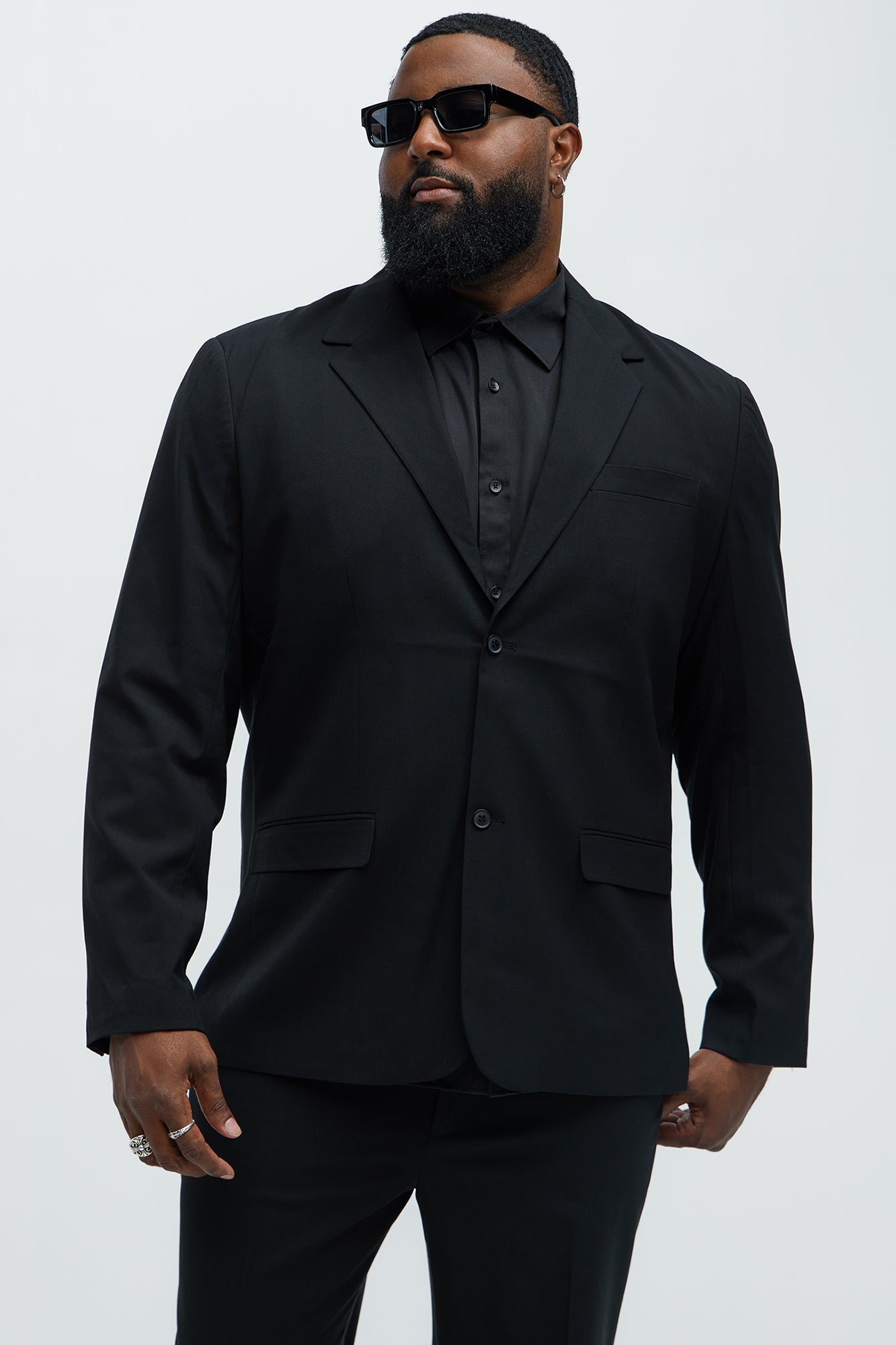 The Modern Stretch Suit Jacket - Black