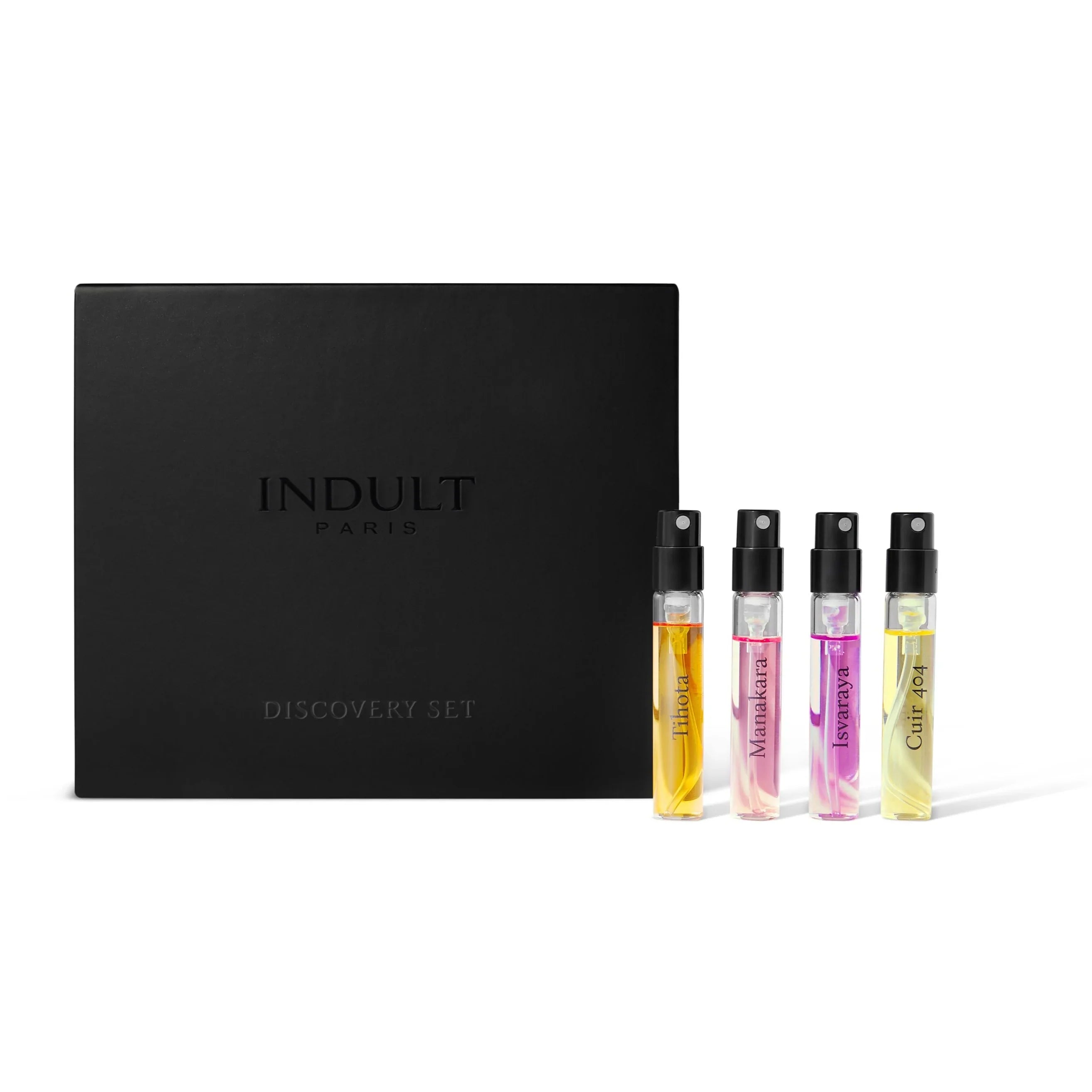 Indult Perfume Discovery Set – Sample Collection of Tihota, Manakara, Isvaraya & Cuir 404