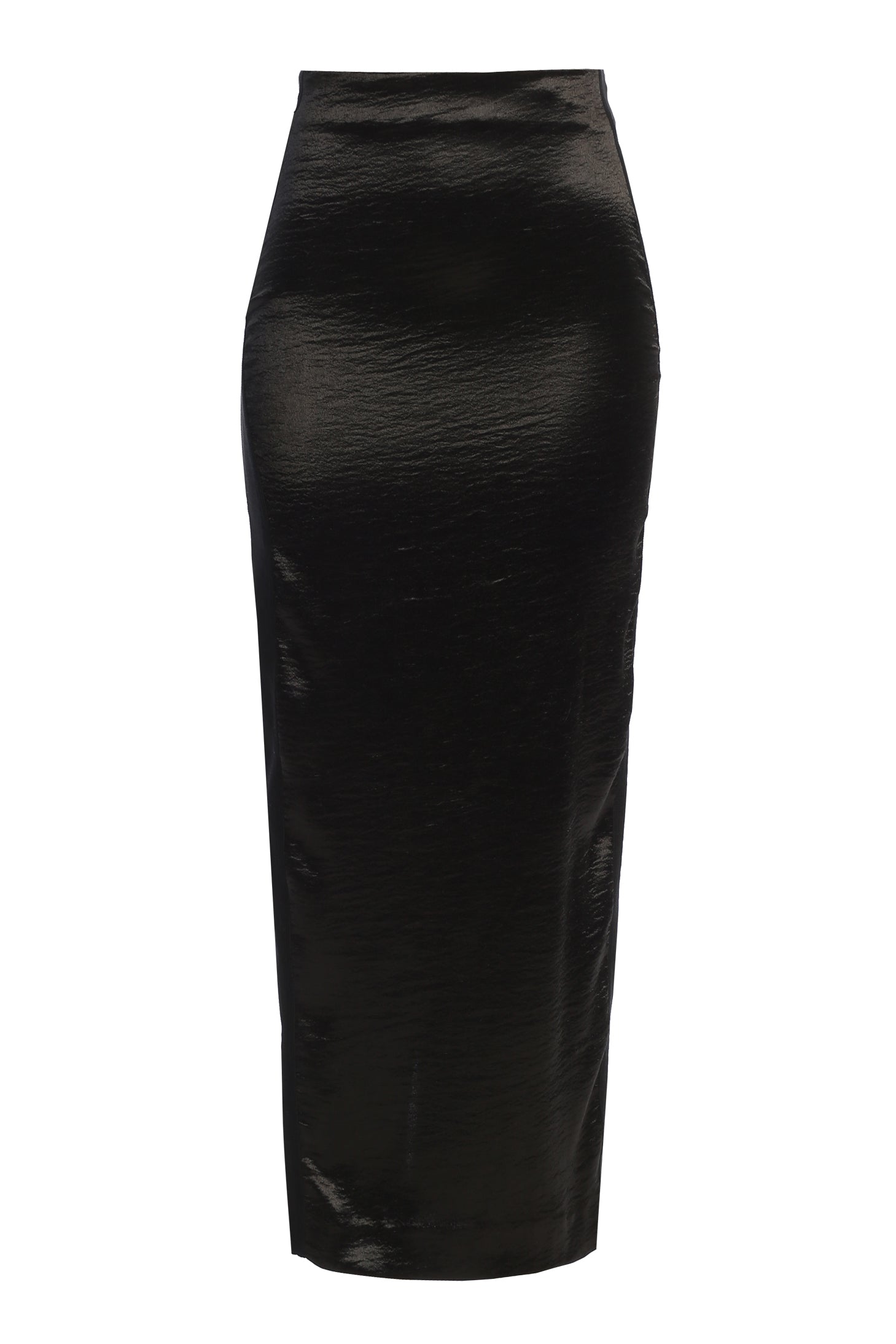 Black Nora Satin Maxi Skirt