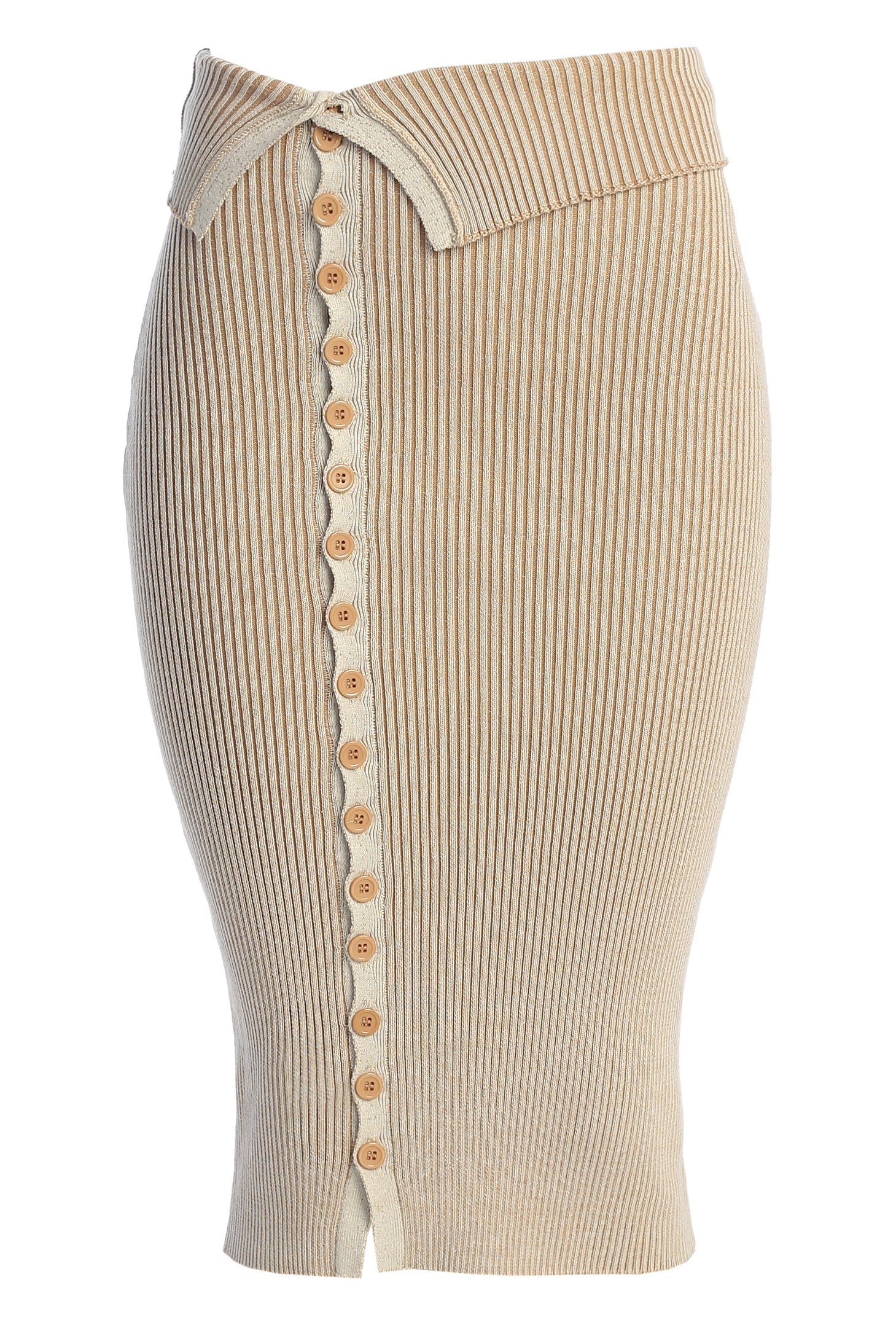 Taupe/White Over The Top Skirt