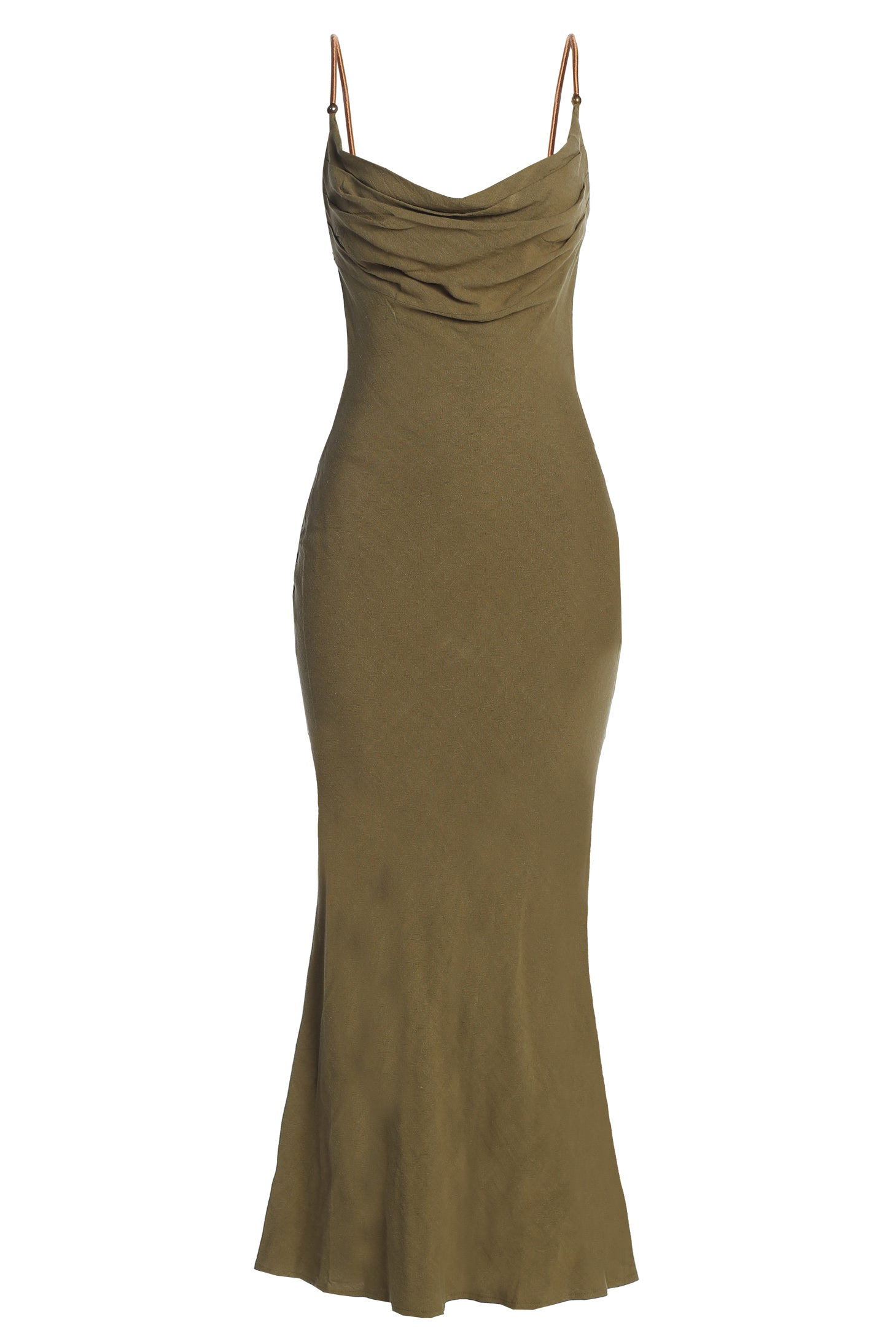 Olive Getaway Linen Maxi Dress