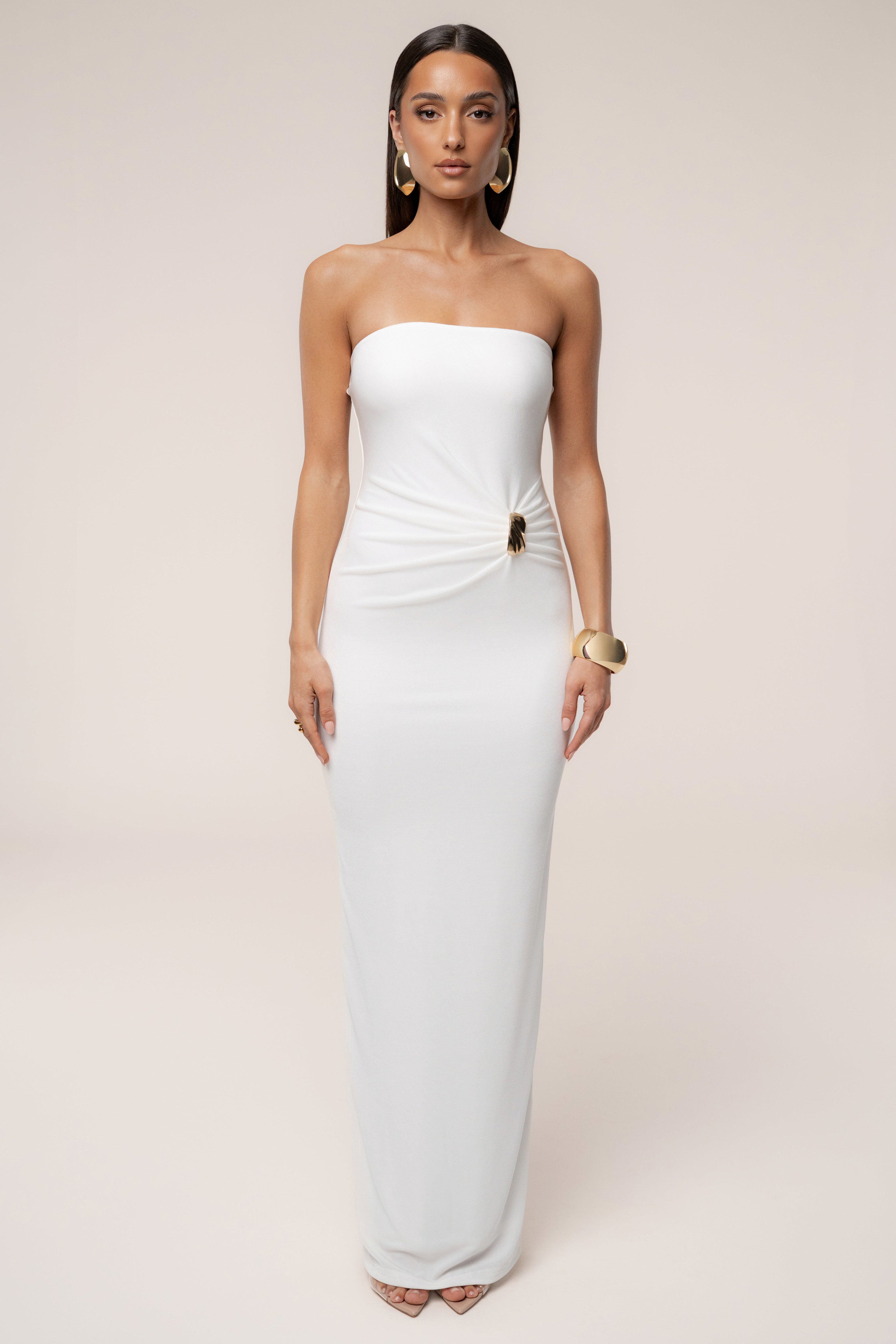 White Celestial Drift Maxi Dress