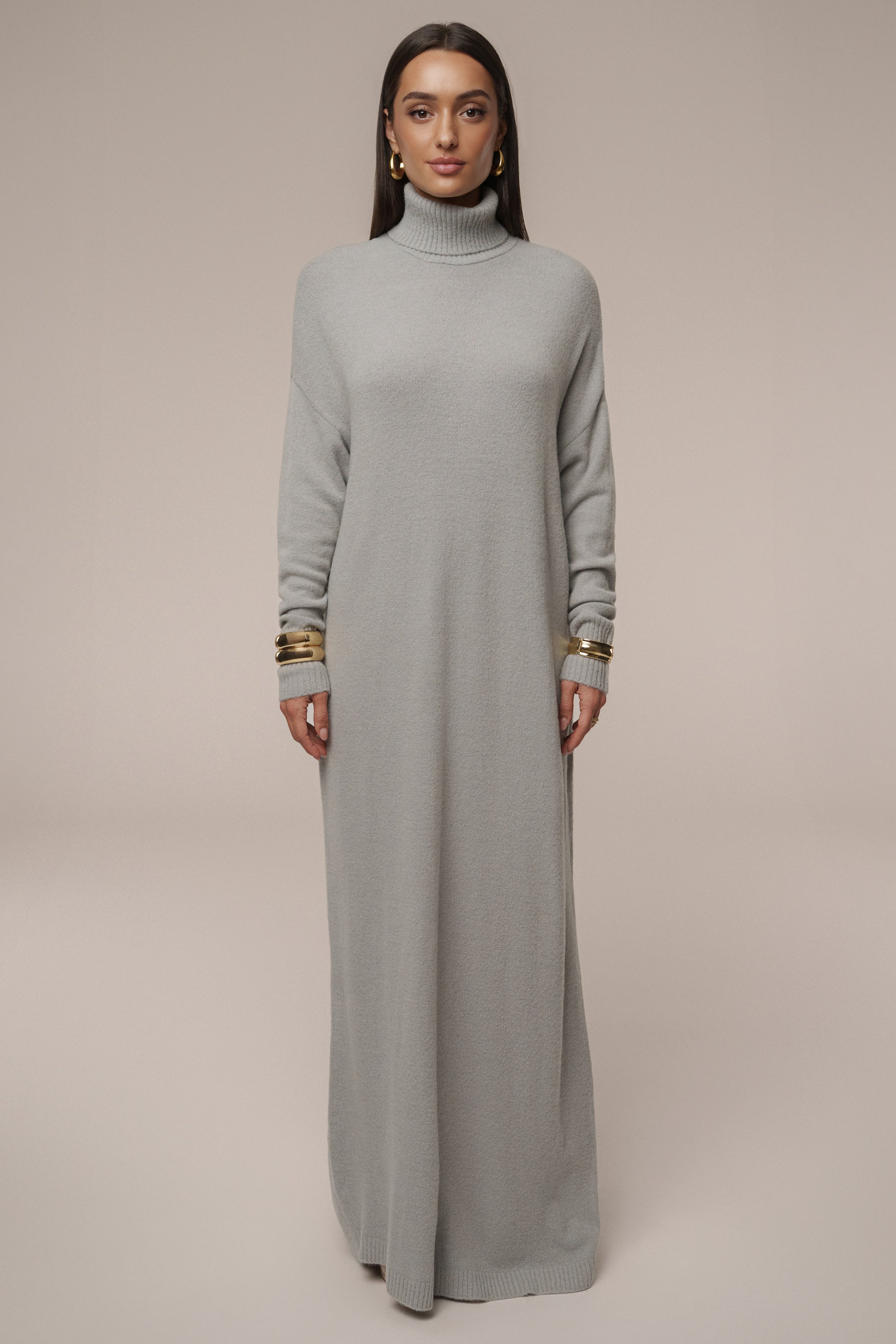 Grey Hartley Knit Maxi Dress