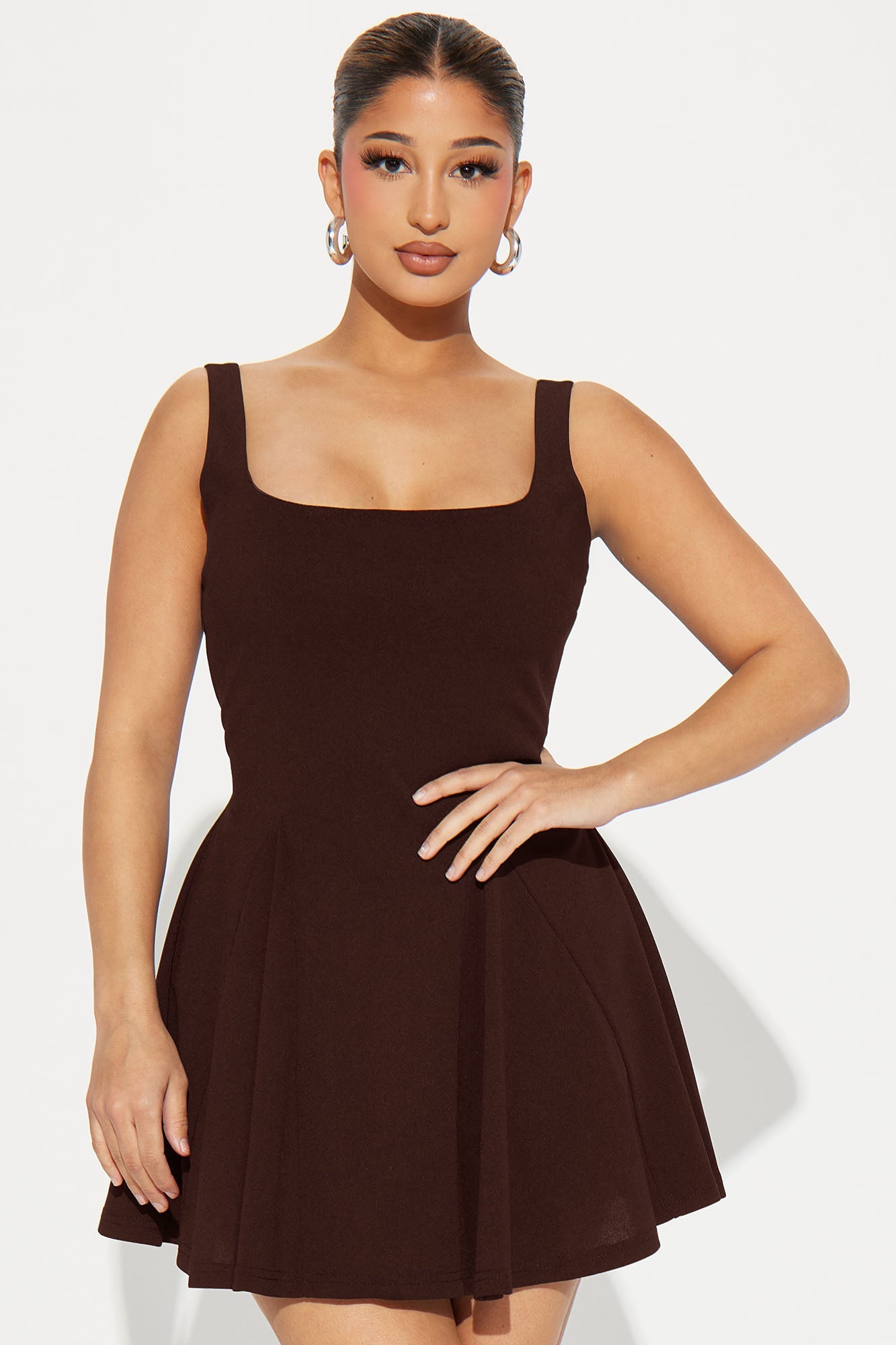 Hila Mini Dress - Chocolate