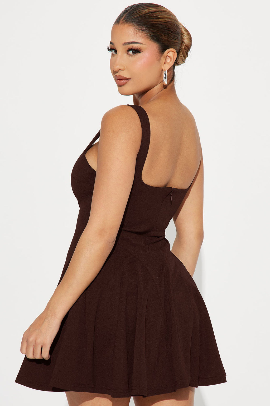 Hila Mini Dress - Chocolate