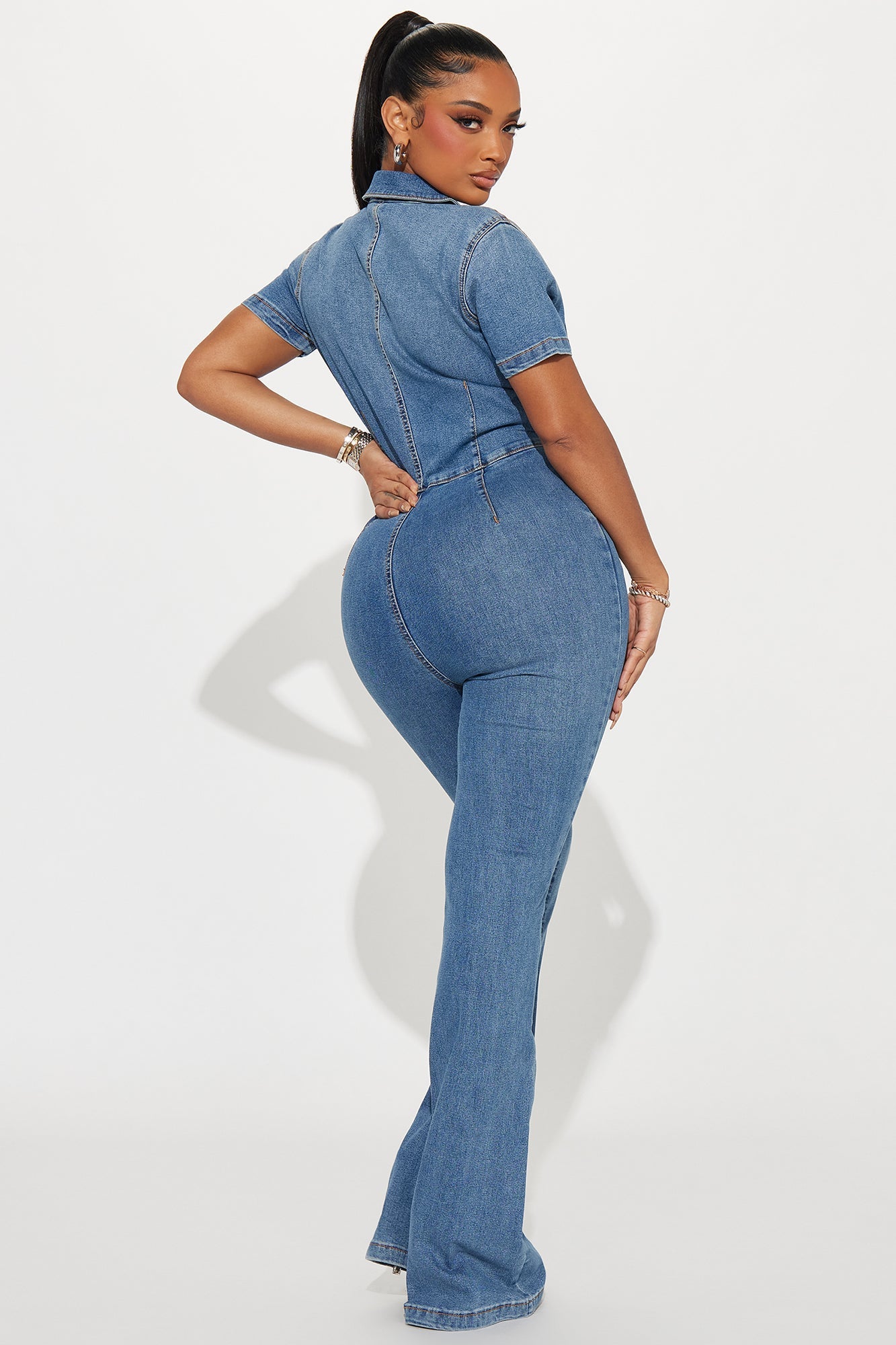 Big Decisions Denim Jumpsuit - Medium Wash