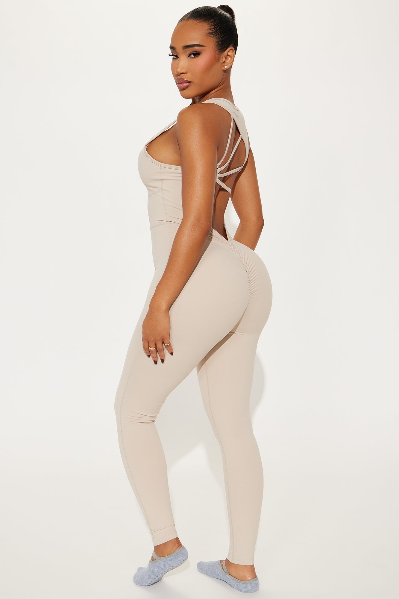 Natural Curve Super Soft Active Jumpsuit - Light Taupe