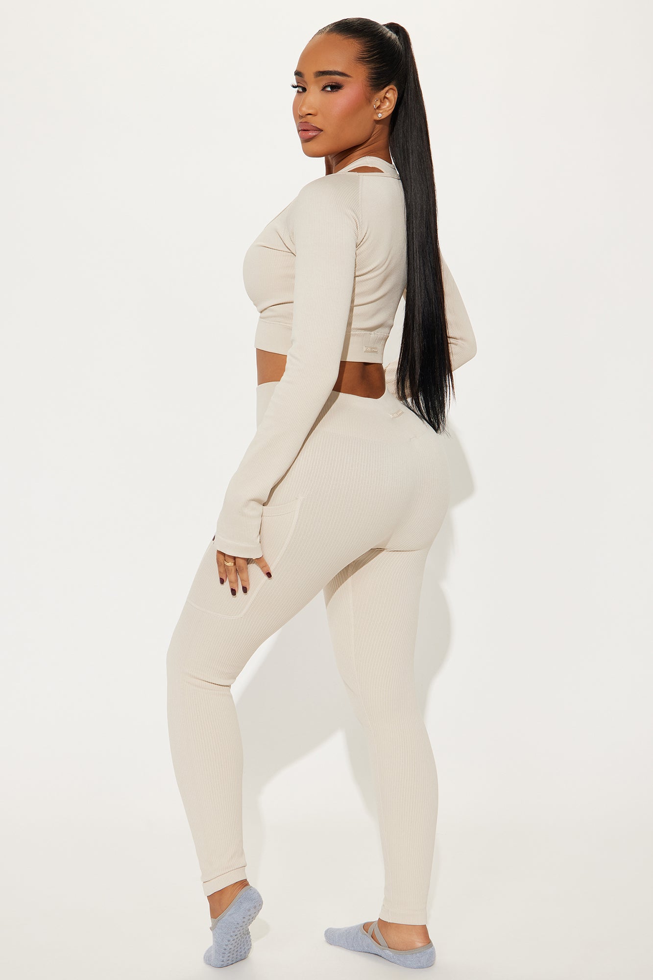 Prone Work Effortless Seamless Active Set - Light Taupe