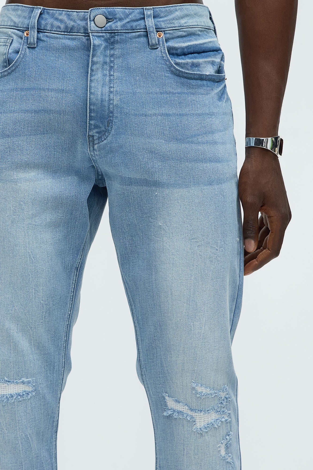 Dreamy Stacked Slim Flare Jeans - Light Blue Wash