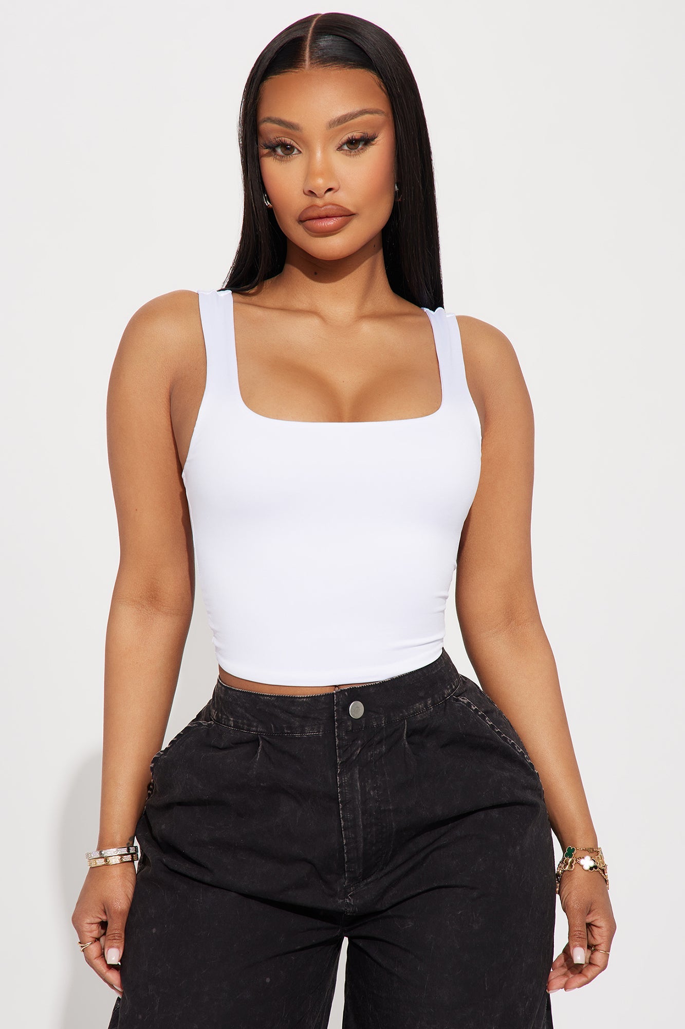 Last Time Double Lined Top - White