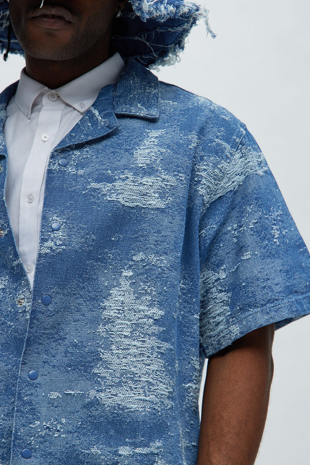 Cloud 9 Textured Shirt - Light Blue