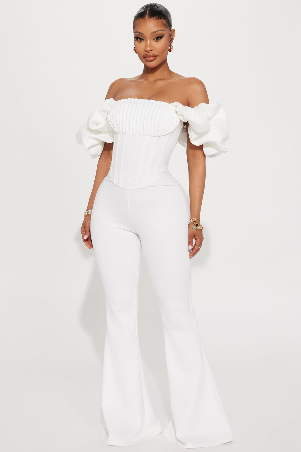 Dreaming In Ruffles Jumpsuit  - White