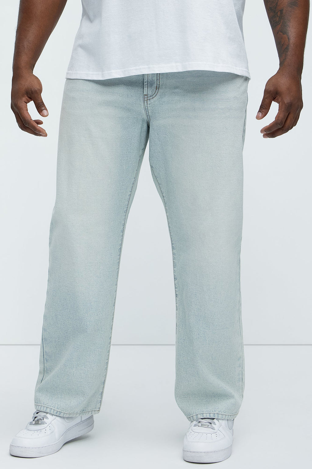 Inside Out Straight Jeans - Light Wash