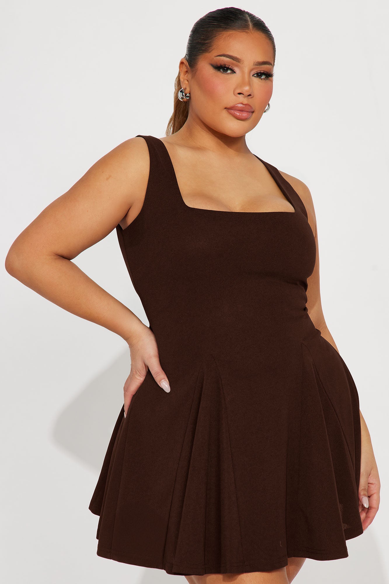 Hila Mini Dress - Chocolate
