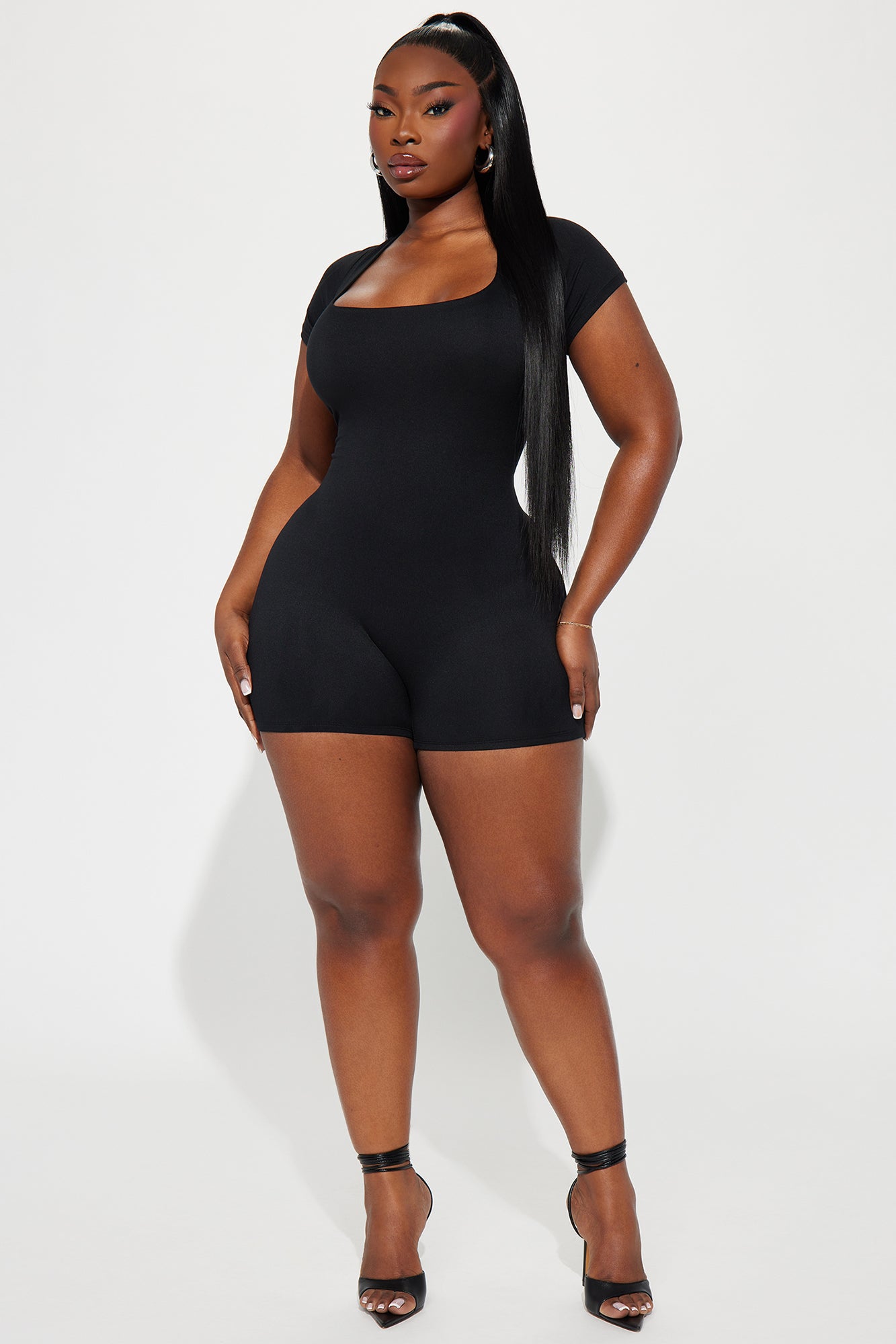 Miranda Double Lined Romper - Black