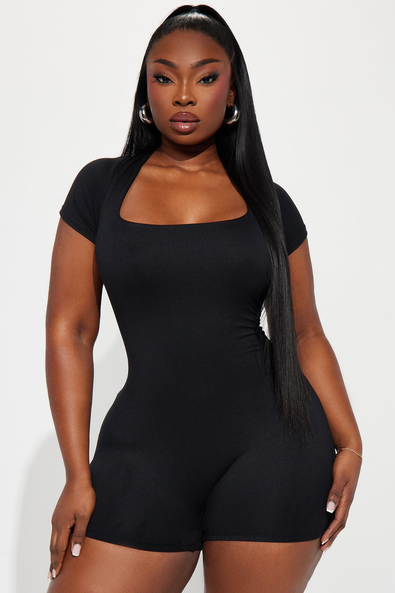 Miranda Double Lined Romper - Black