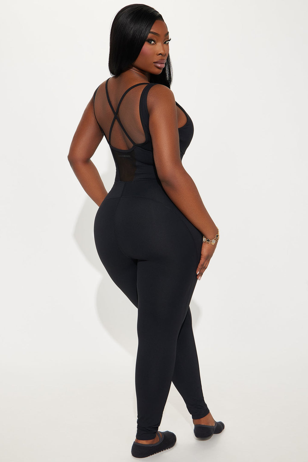Stretch & Shine Super Soft Active Jumpsuit - Black