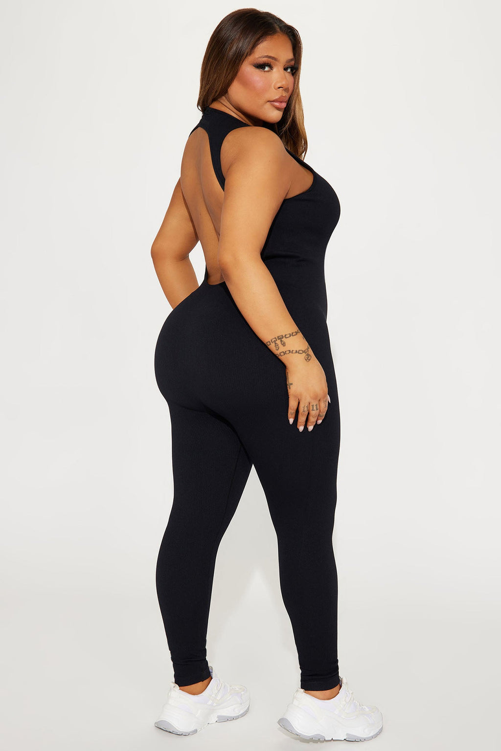 Effortless Kim Ribbed Seamless Jumpsuit - Black