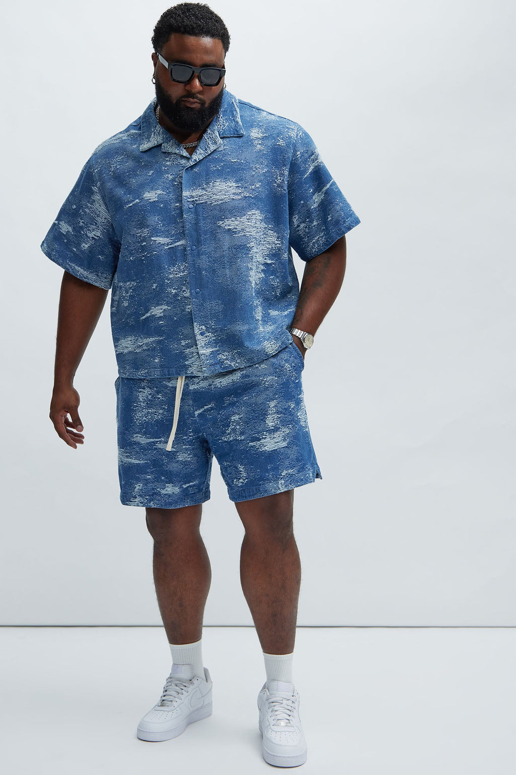 Cloud 9 Textured Shirt - Light Blue