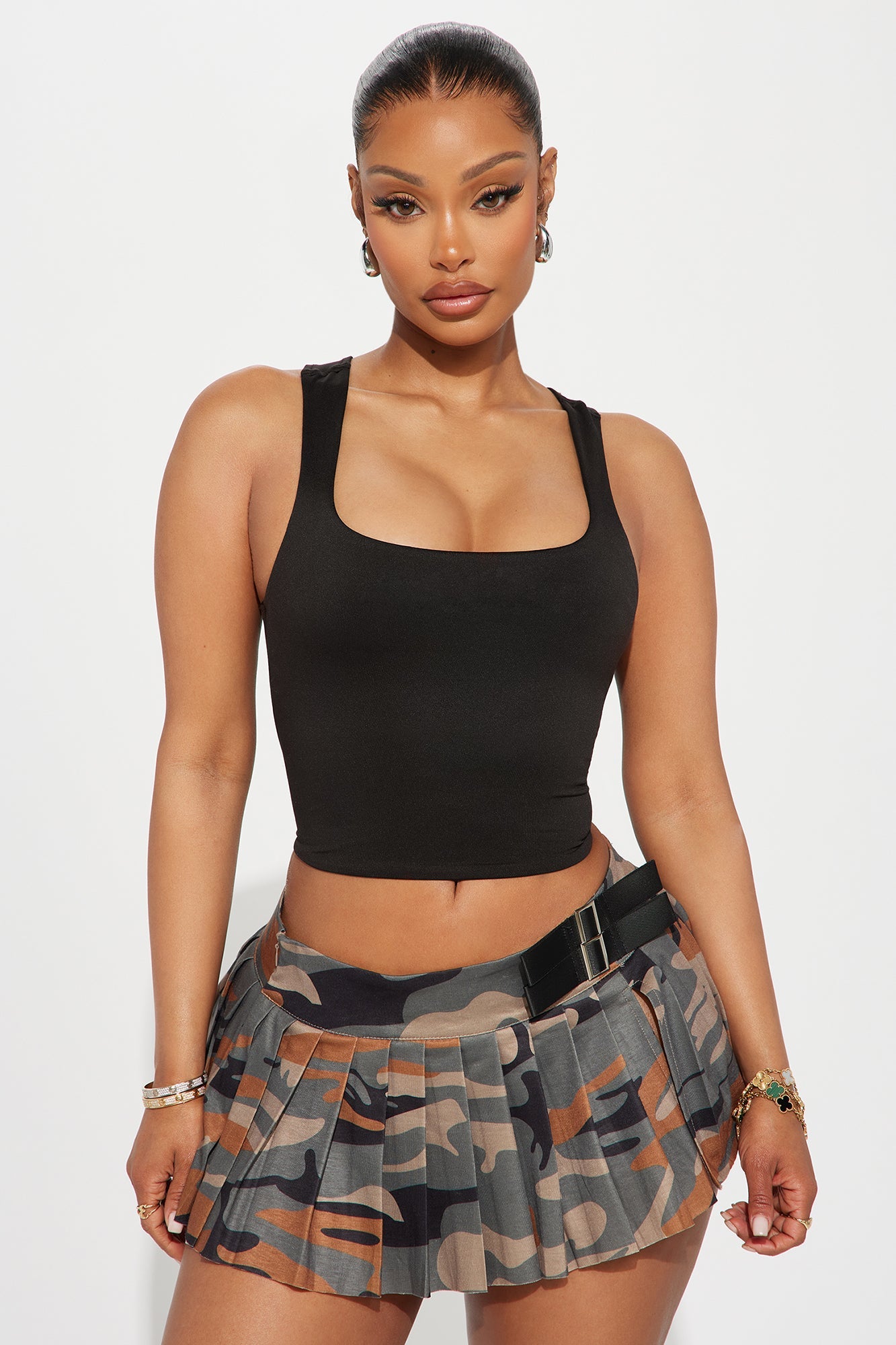 Last Time Double Lined Top - Black