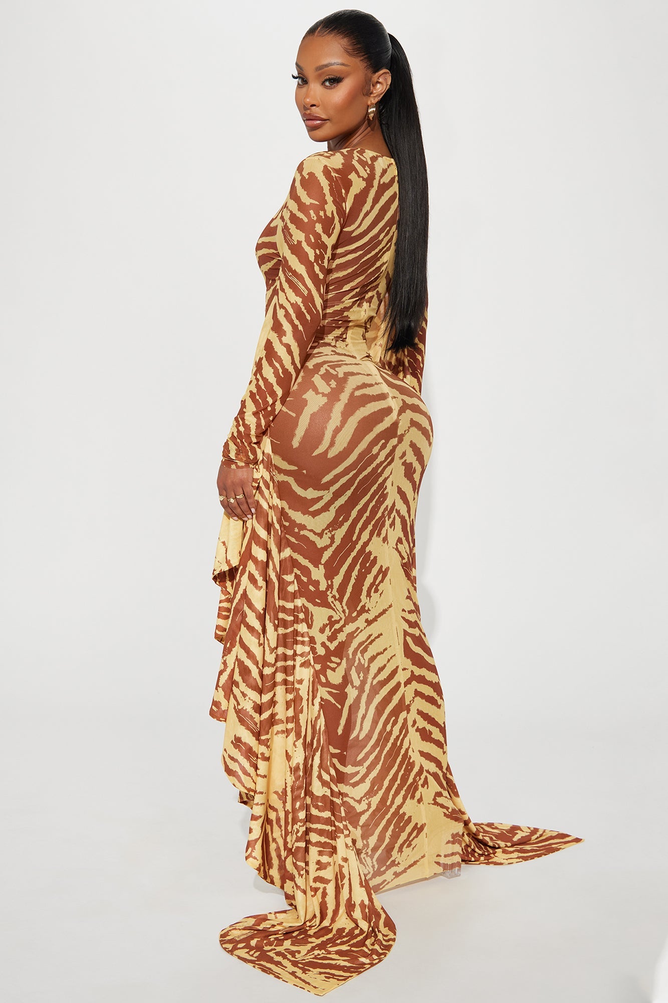 Run Wild Mesh Maxi Dress - Yellow/combo