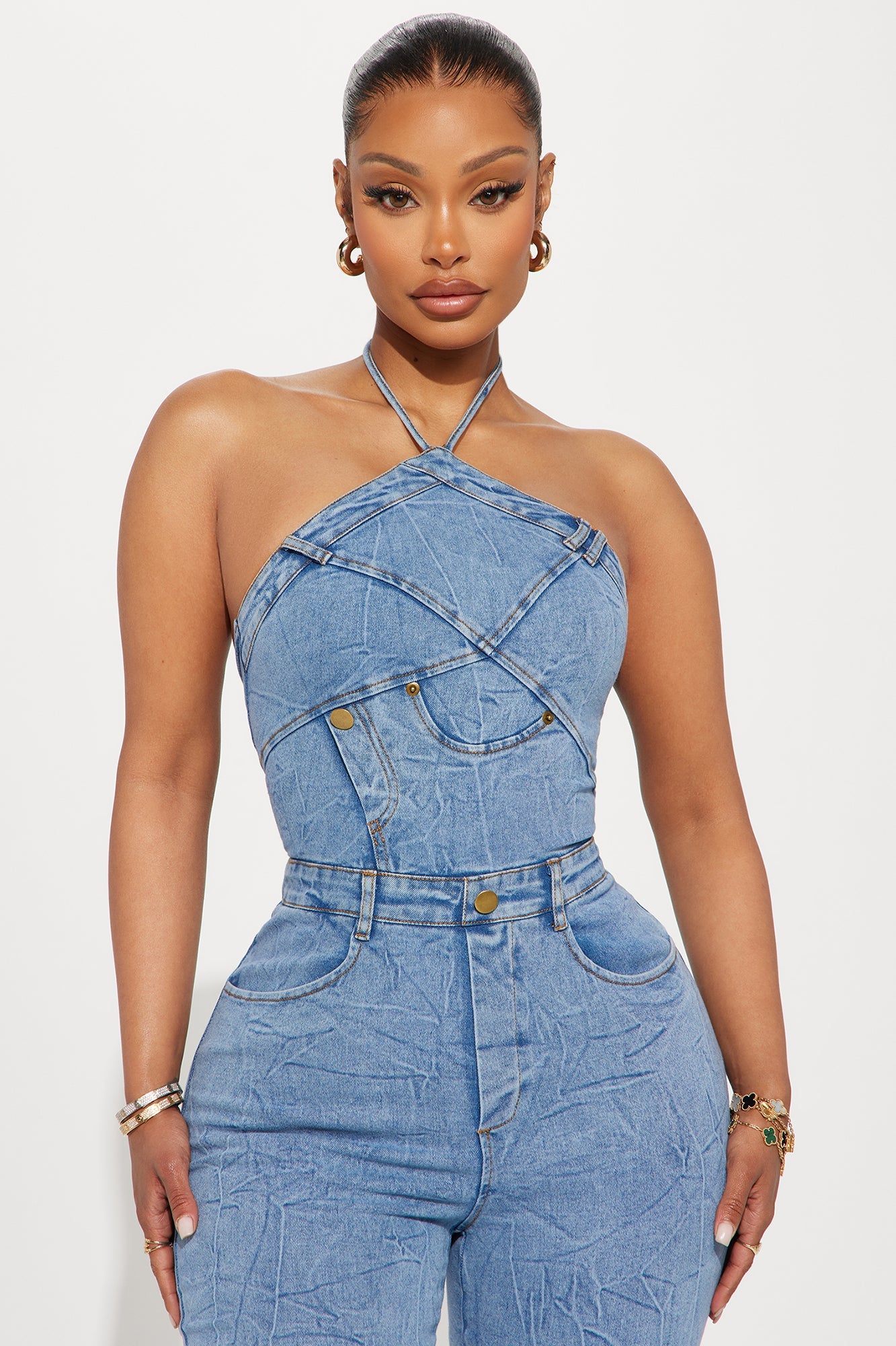 New Era Denim Jumpsuit - Light Wash