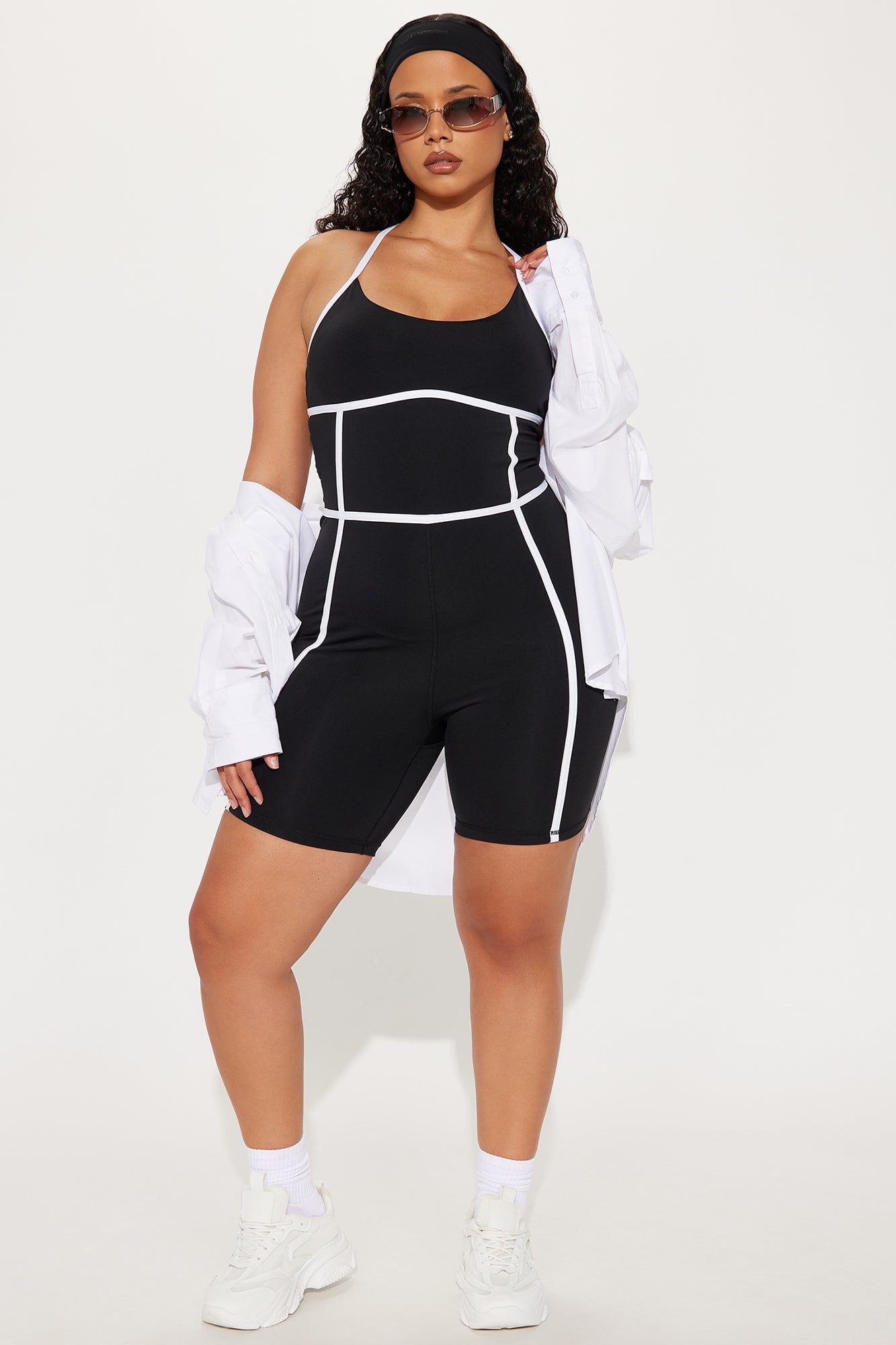 You Got Served Active Romper - Black