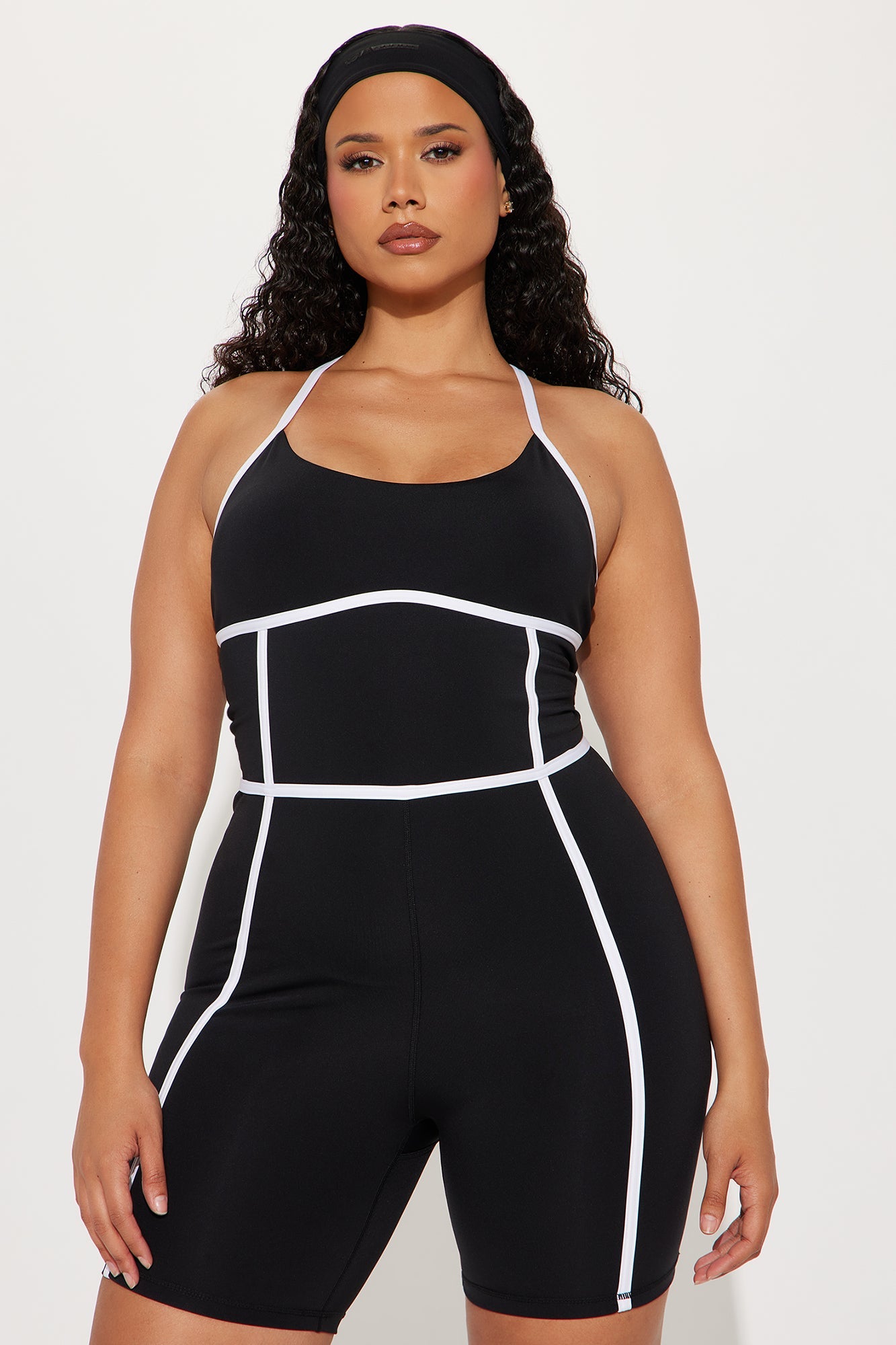 You Got Served Active Romper - Black