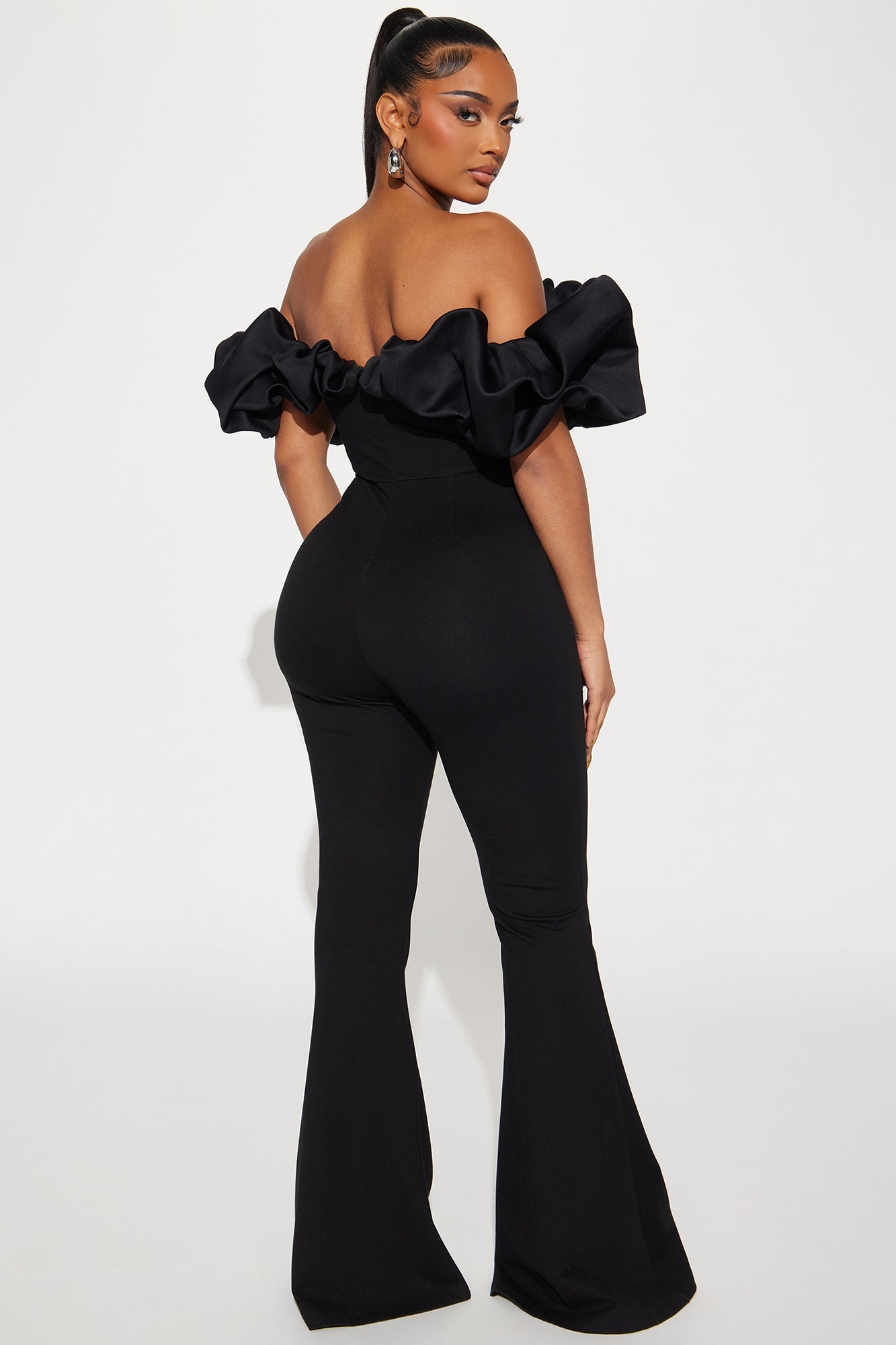 Ruffle Affair Jumpsuit - Black