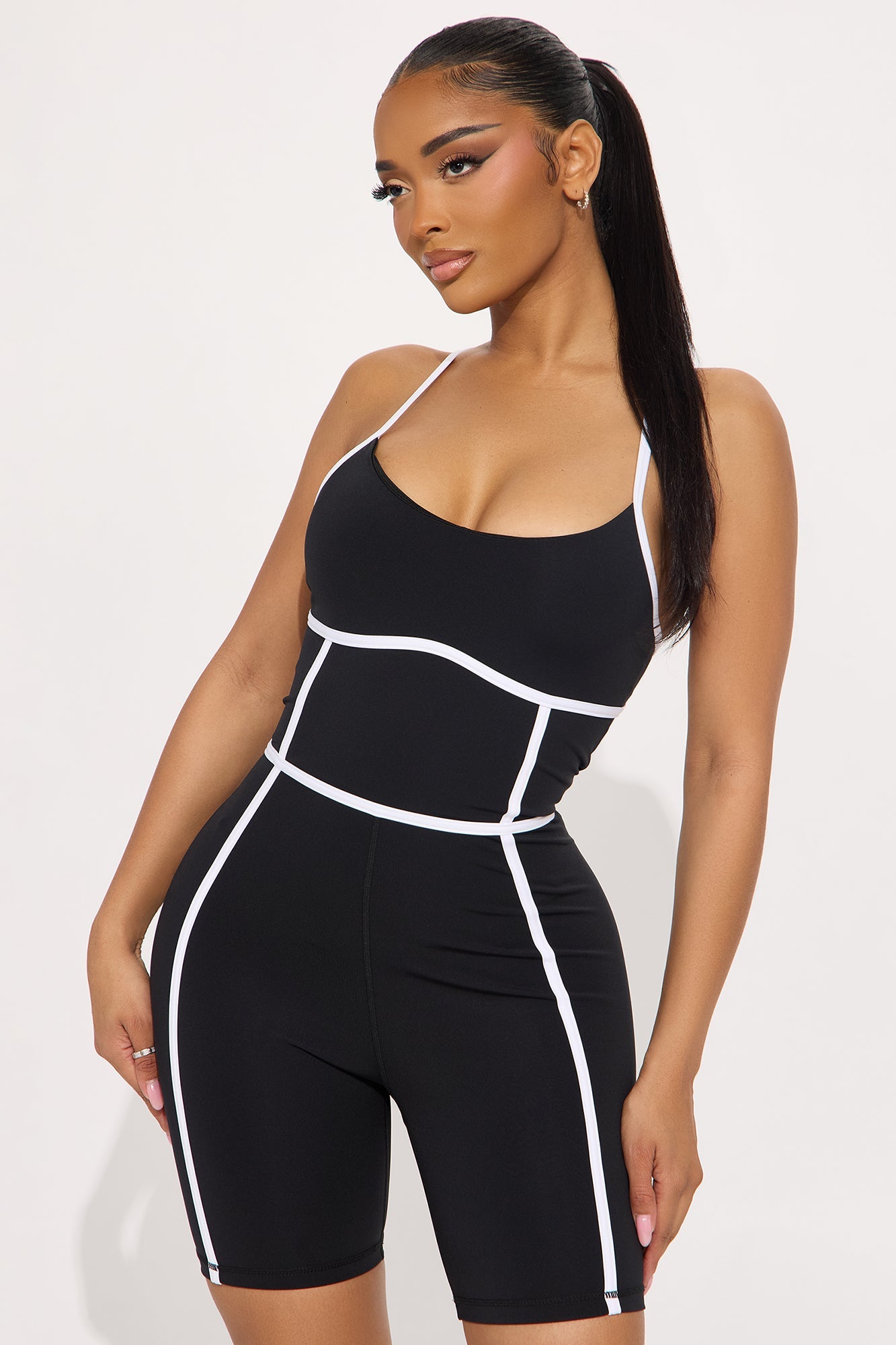 You Got Served Active Romper - Black