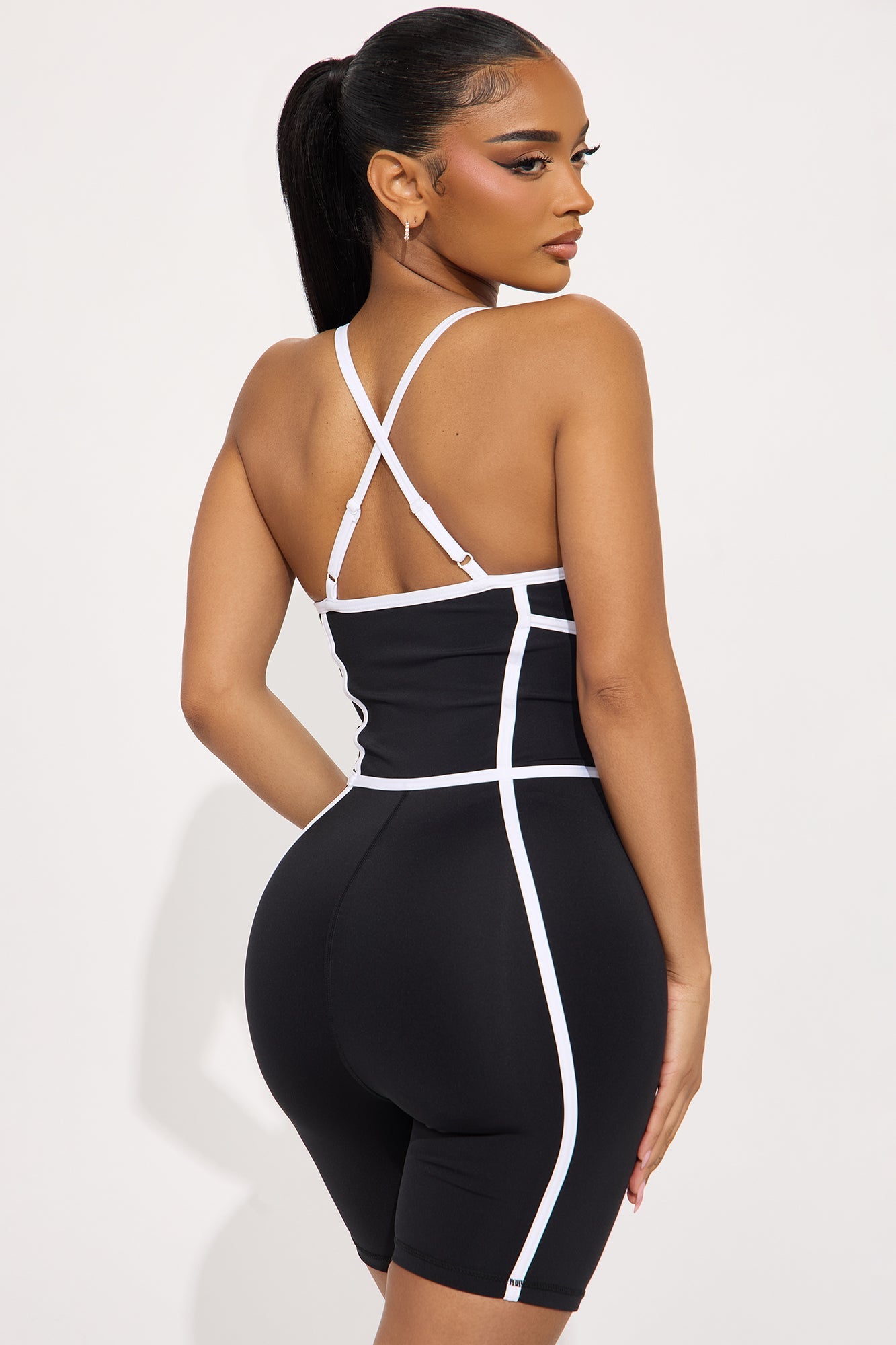 You Got Served Active Romper - Black