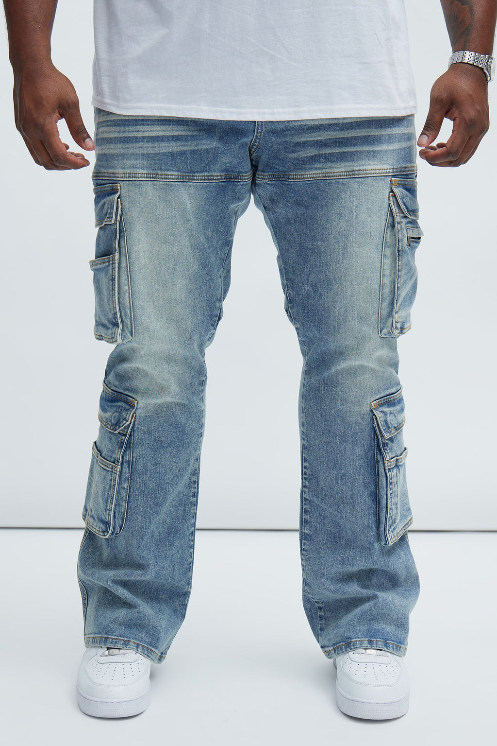 Romance Slim Stacked Flare Jeans - Light Blue Wash