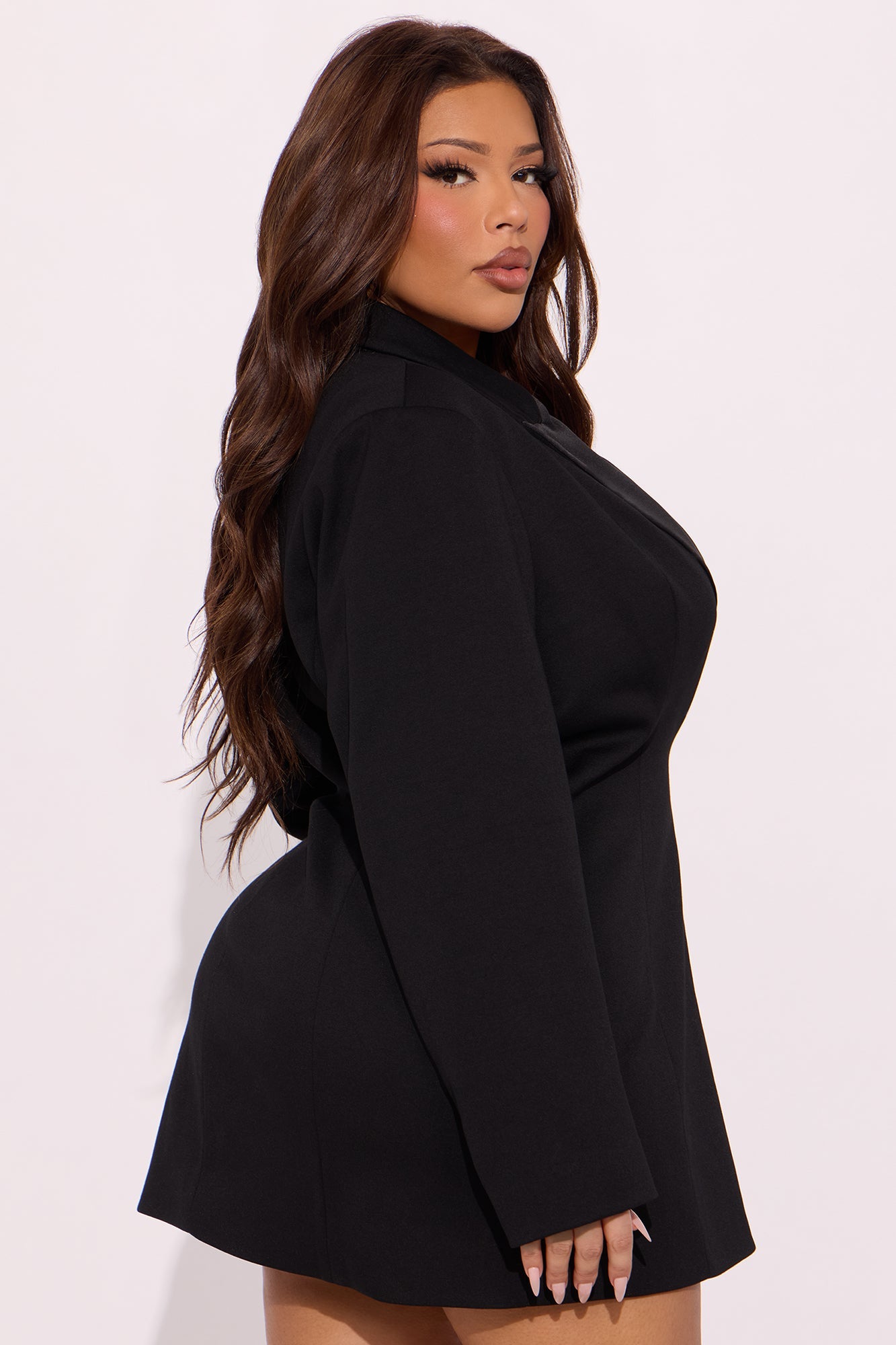 Noemi Micro Mini Blazer Dress - Black