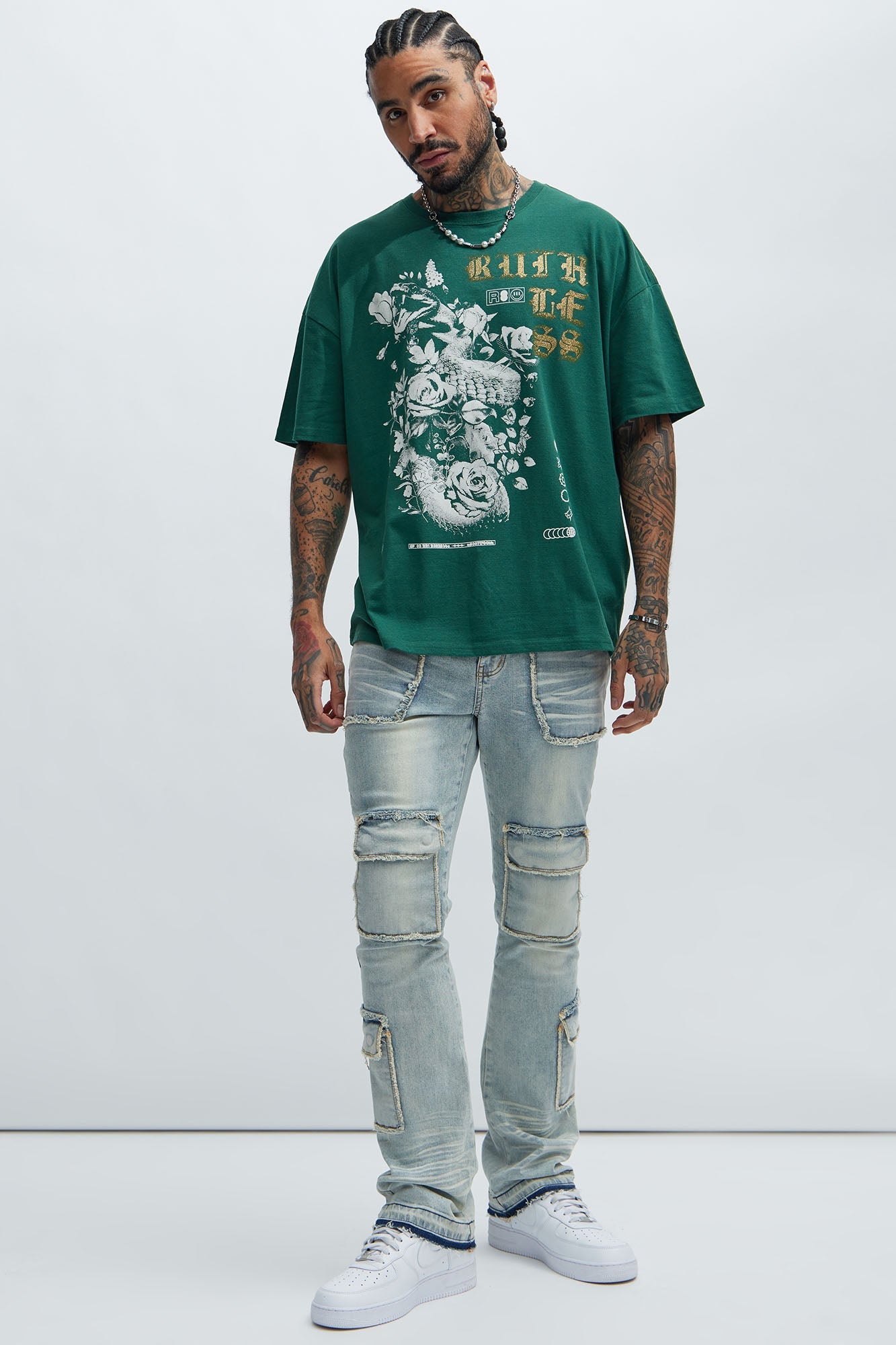 Ruthless Oversized Short Sleeve Tee - Hunter