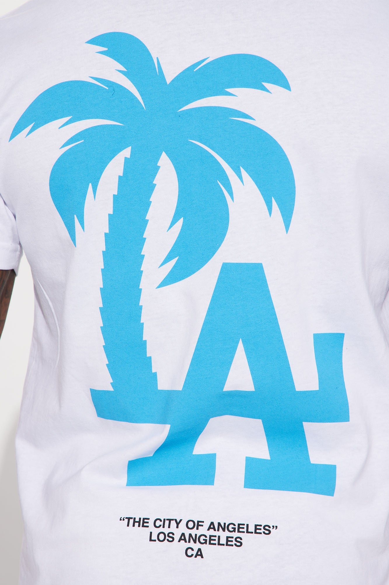LA Palm Tree Short Sleeve Tee - White