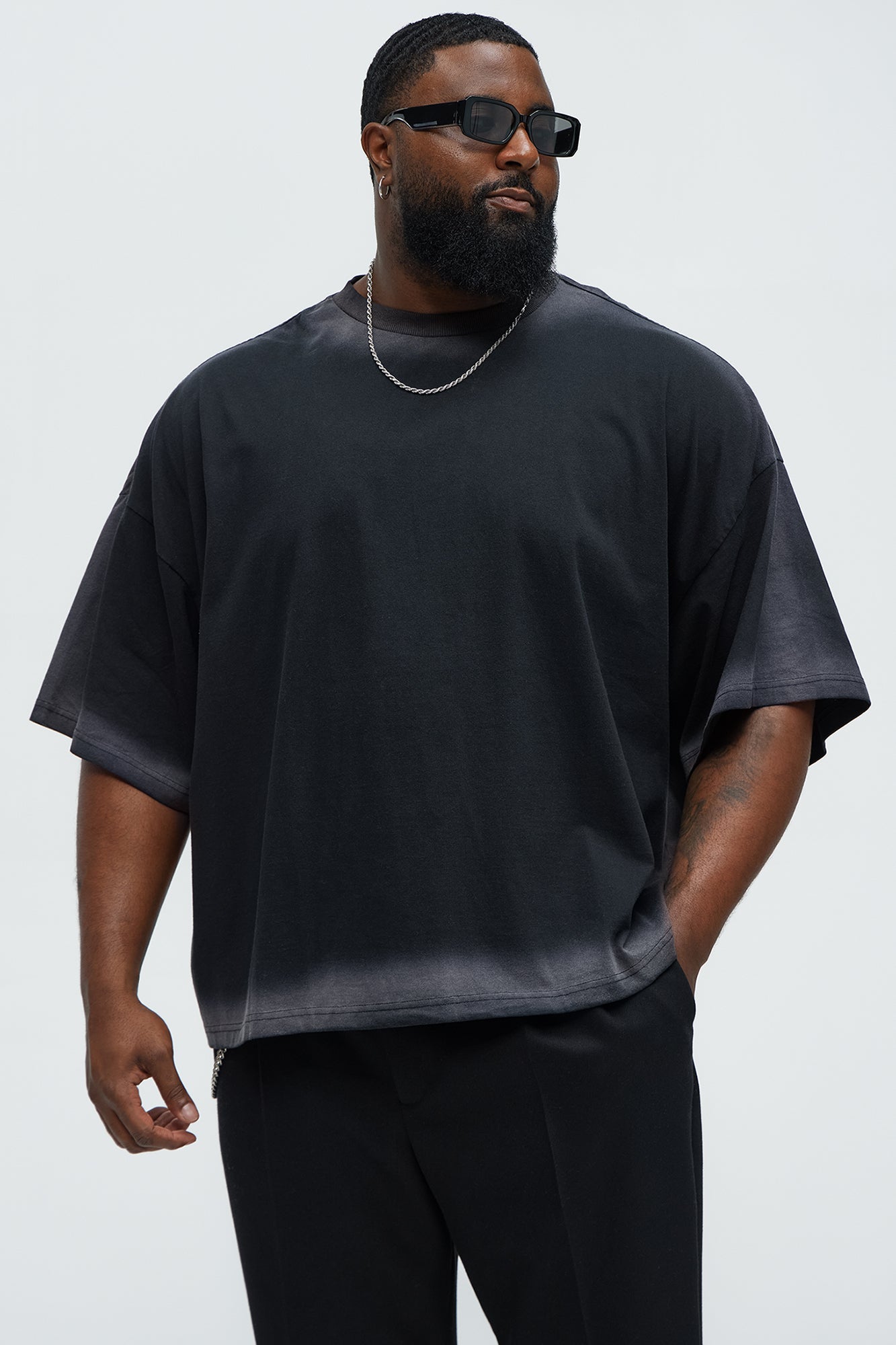 Dirty Wash Heavyweight Boxy Tee - Black