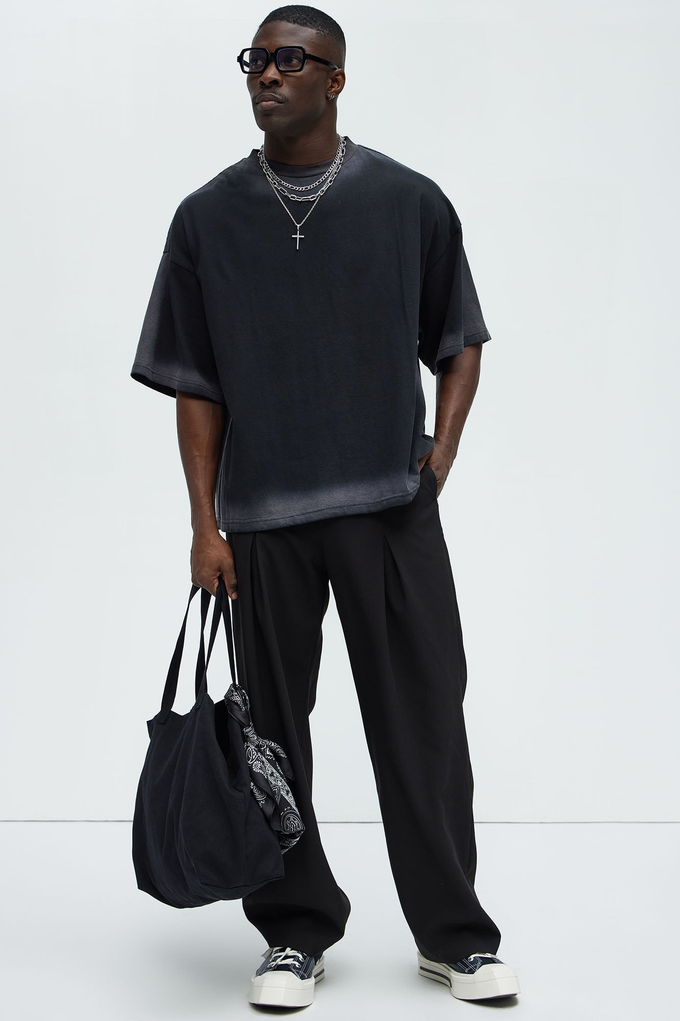 Dirty Wash Heavyweight Boxy Tee - Black