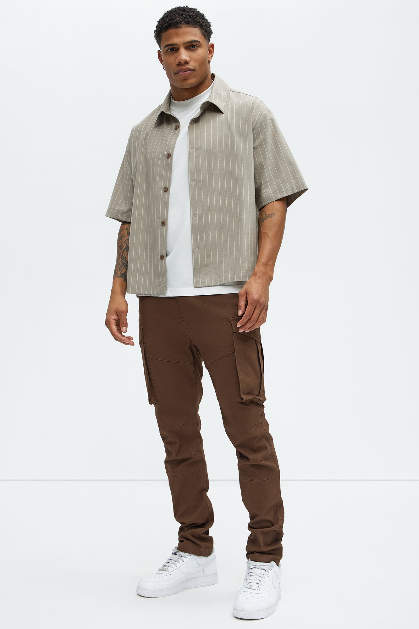 Summer Games Slim Cargo Pants - Brown