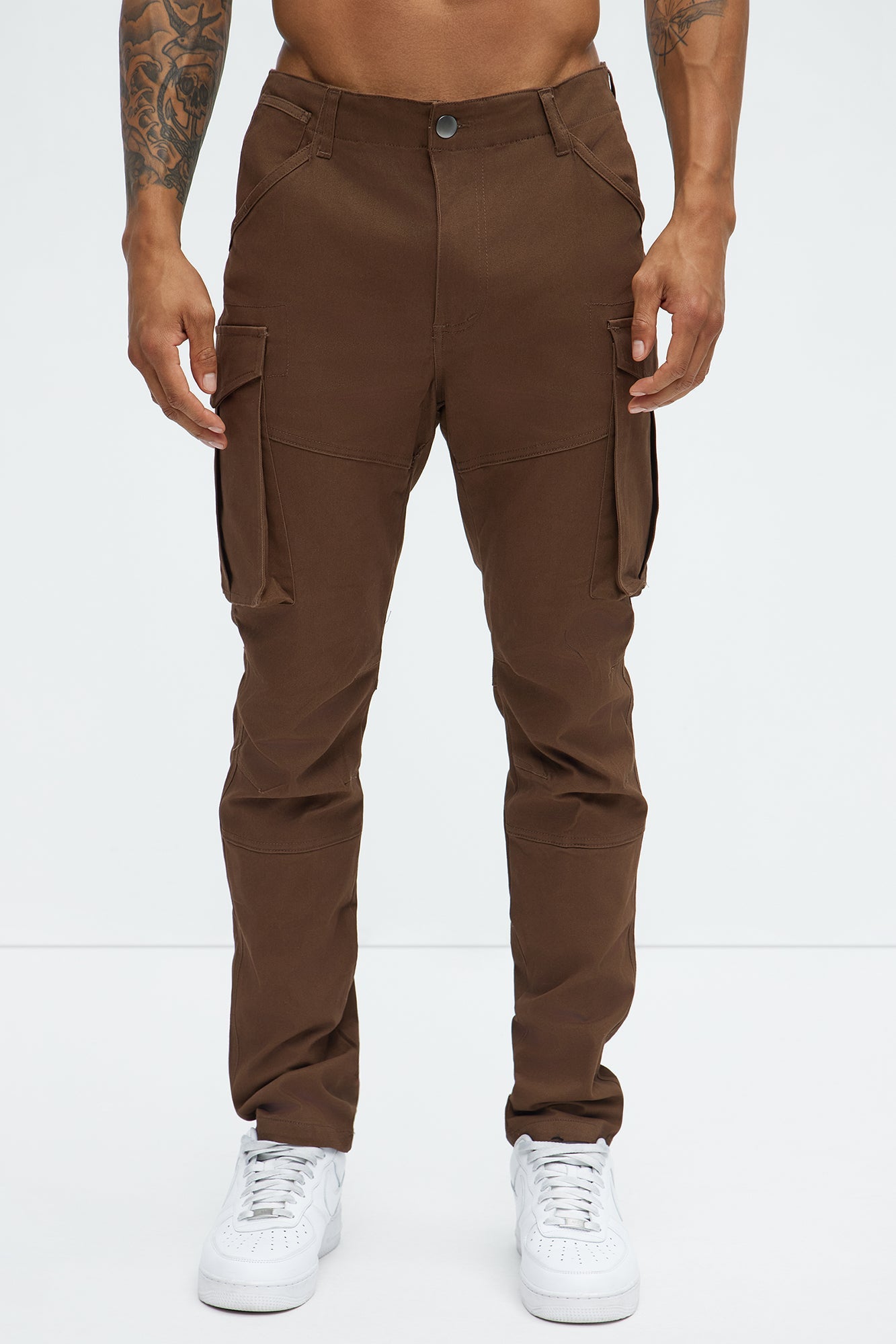 Summer Games Slim Cargo Pants - Brown