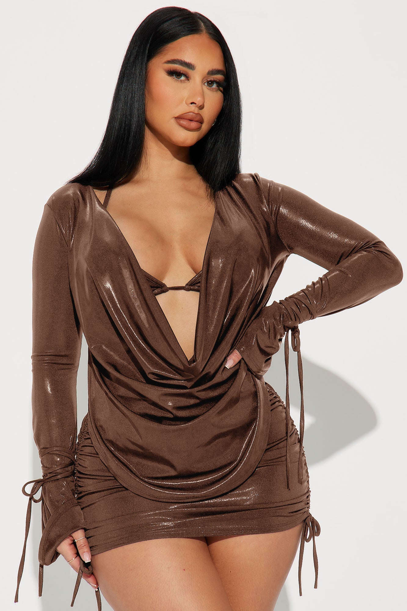 Kora 3 Piece Skirt Set - Chocolate