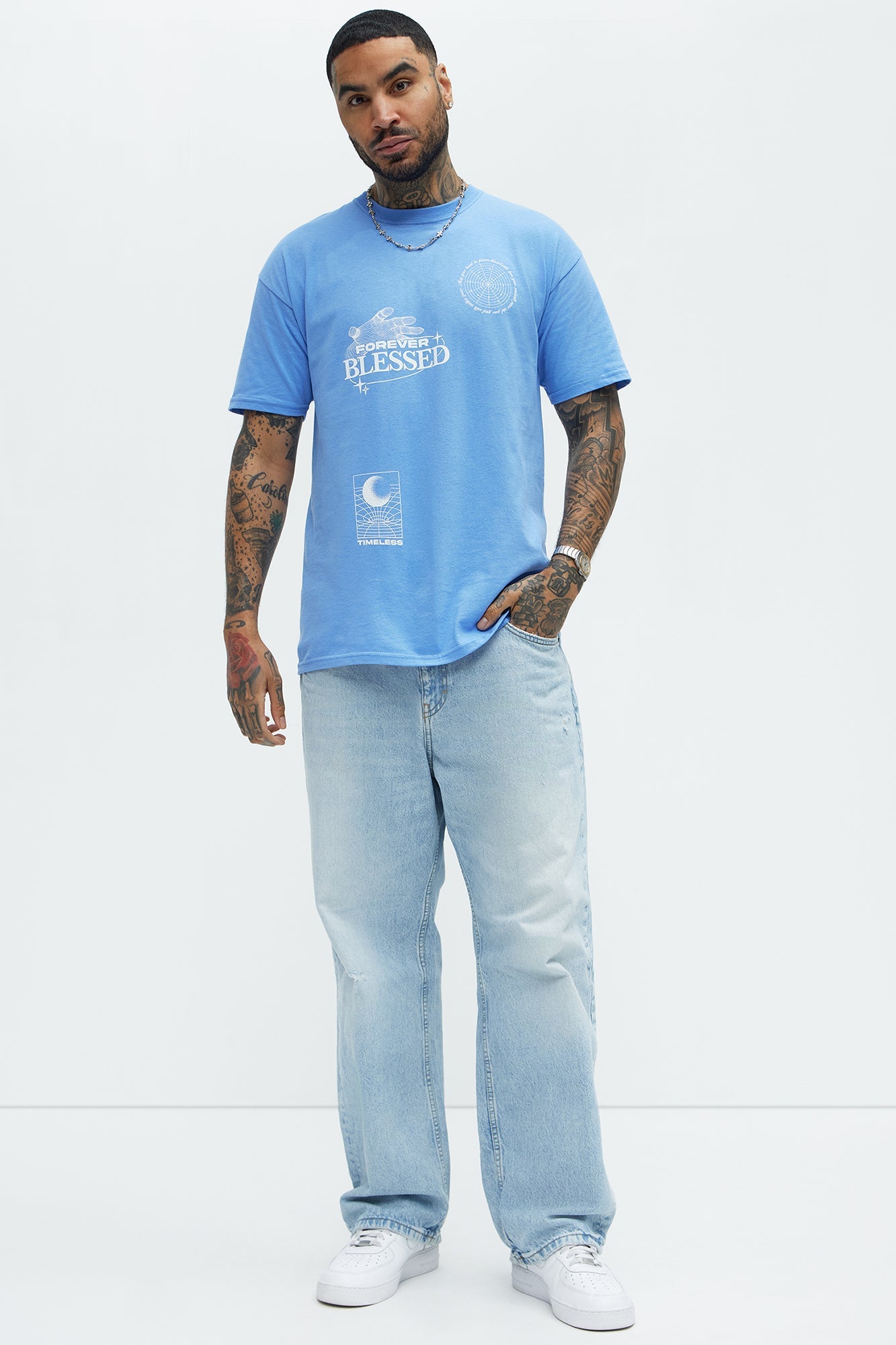 Forever Blessed Timeless Short Sleeve Tee - Blue