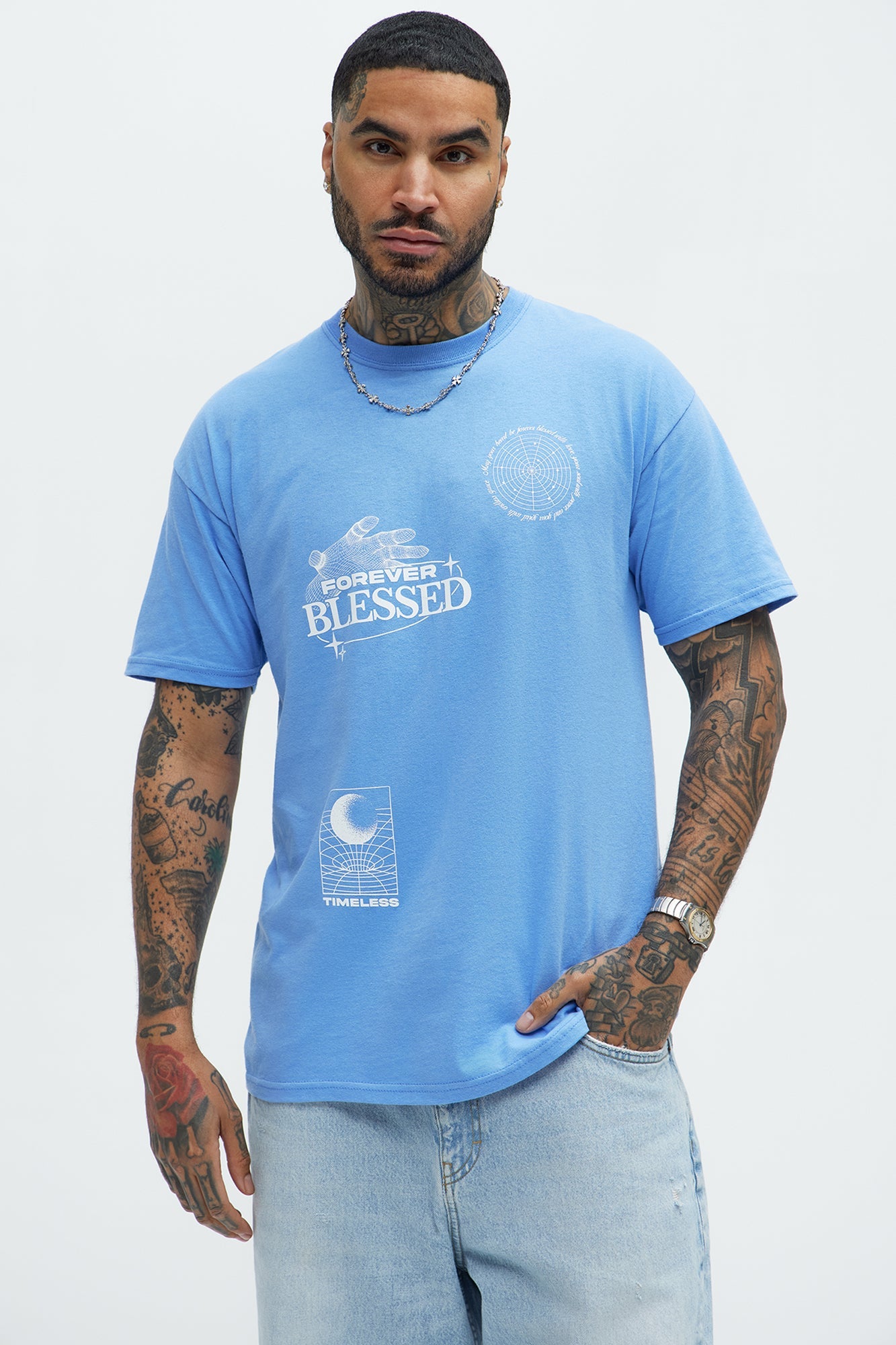 Forever Blessed Timeless Short Sleeve Tee - Blue